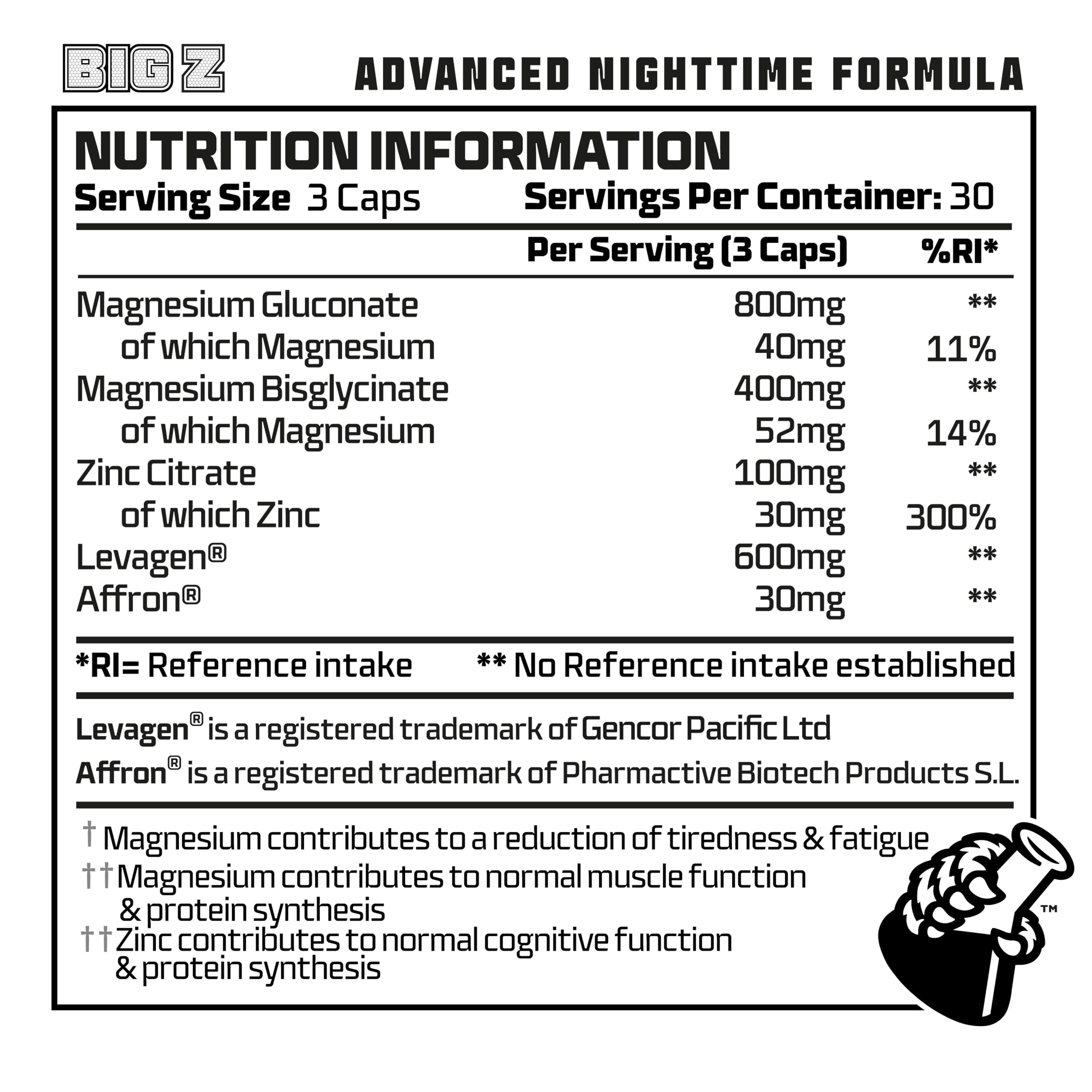 Beast Pharm Big Z Advanced Nighttime Formula - 90 Capsules for Deep Sleep, Muscle Recovery & Relaxation - Perfect for Athletes & Fitness Enthusiasts