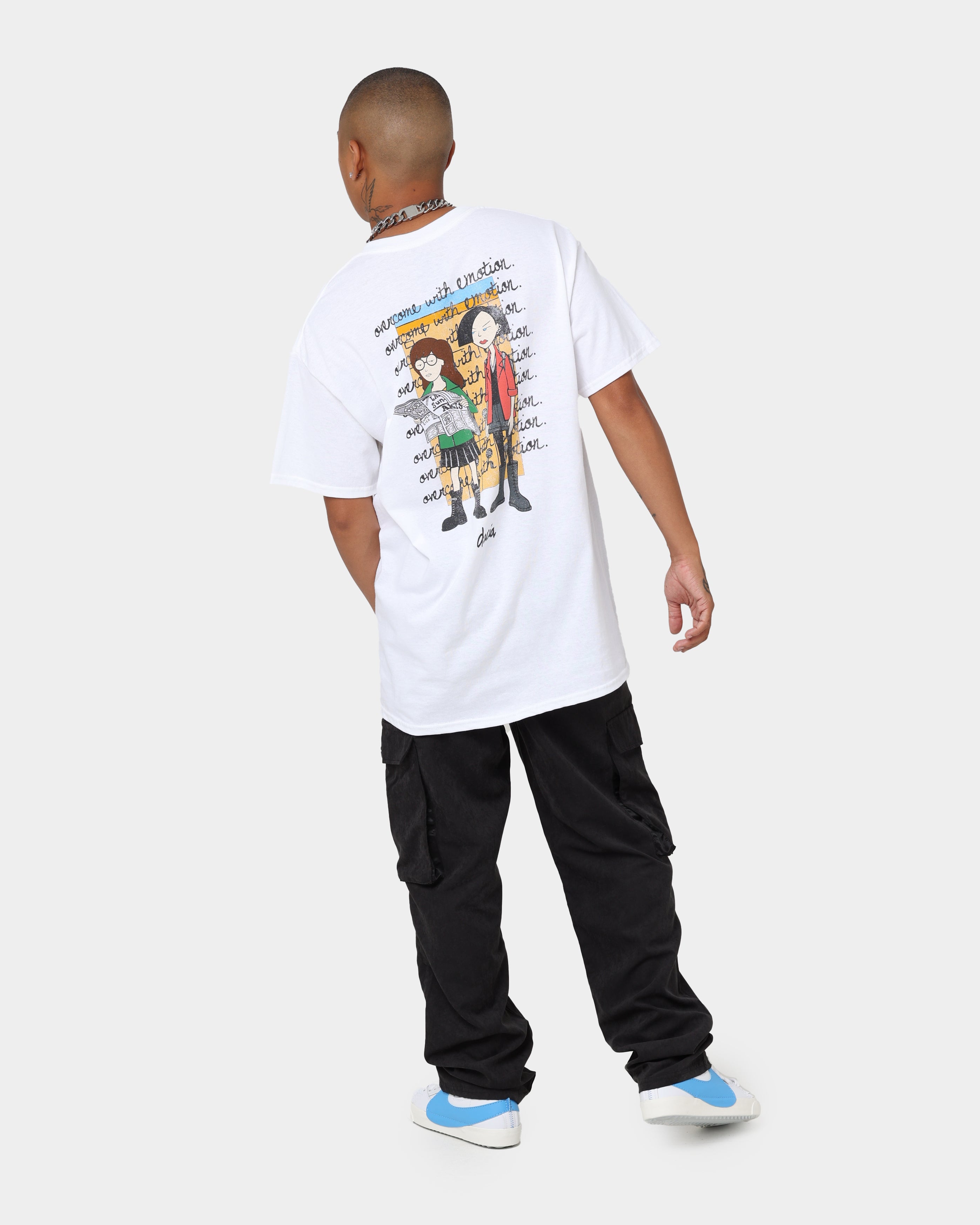 American Thrift X Daria Girls' Graphic T-Shirt - White Cotton Tee for Casual Wear & Street Style Outfits