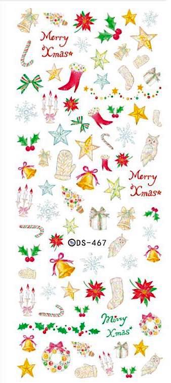 Christmas Nail Stickers - Festive Holiday Nail Art Decals for Parties & Gifts | DIY Manicure Designs for Women & Teens | Perfect for Christmas Celebrations, New Year's Eve & Winter Holidays