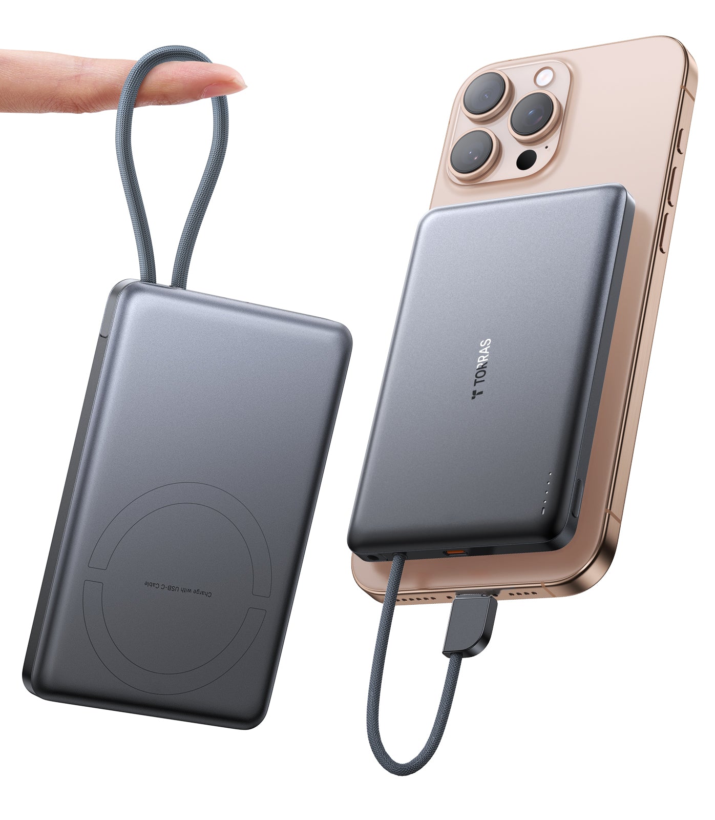 PebbleLink 10000mAh Portable Power Bank - Fast Charging External Battery Pack for iPhone, Samsung, Android - Perfect for Travel, Camping, and Emergency Charging