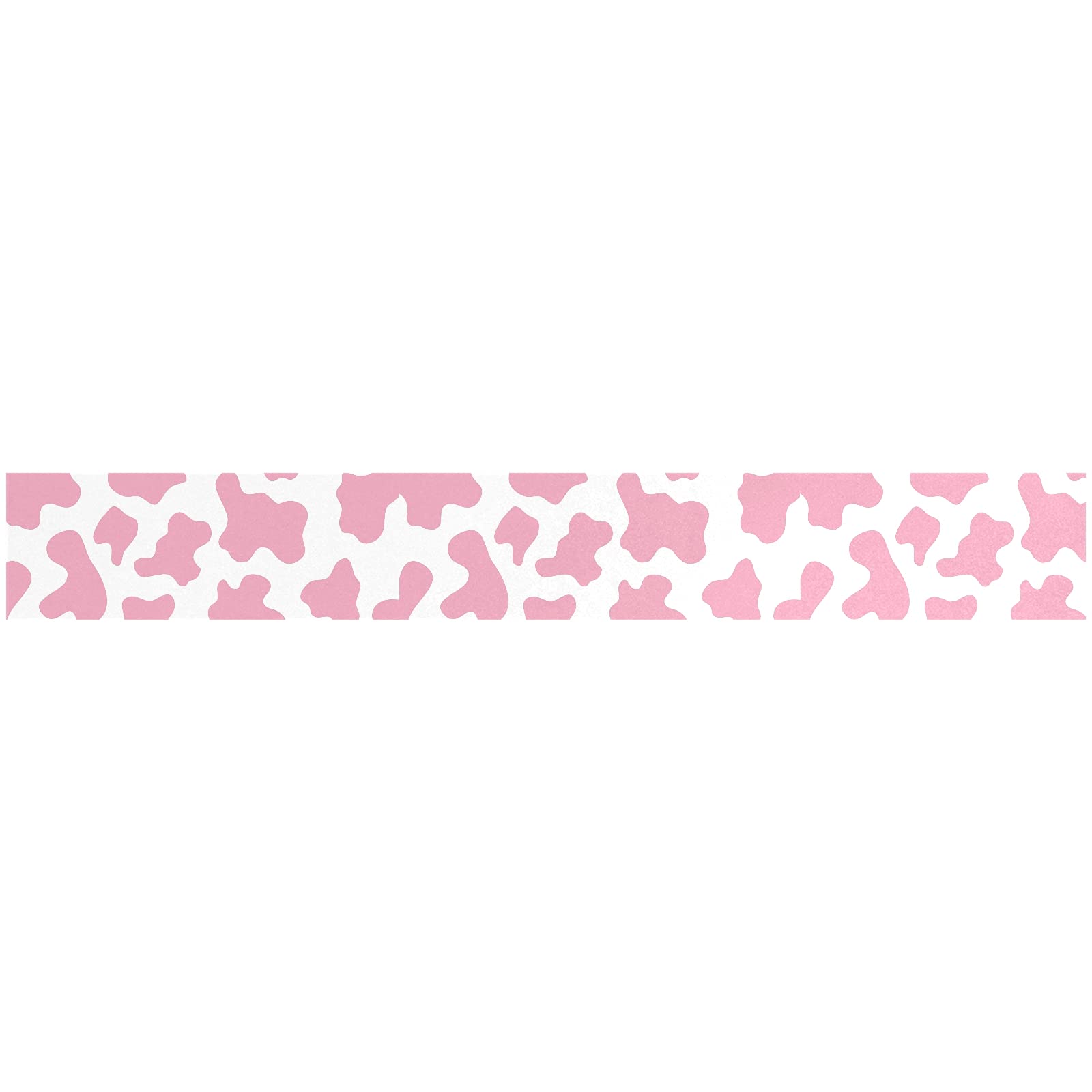 JUNZAN 108 Inch Long Pink Cow Print Table Runner - Farmhouse Dining Table Decor, Buffet Scarf, Dresser Runner for Kitchen, Wedding, Party, and Home Decor
