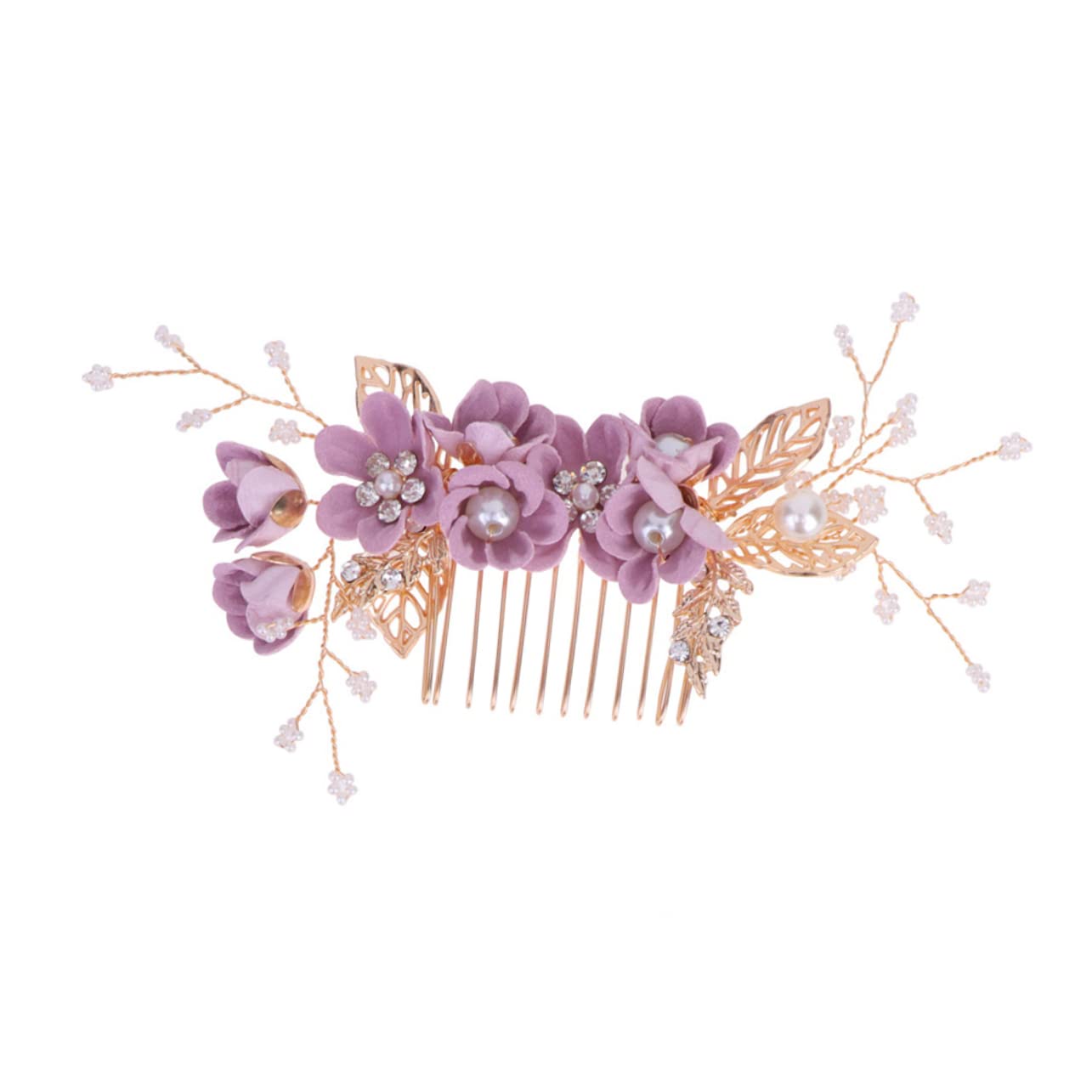 Beavorty 1pc Wedding Hair Clip for Brides - Elegant Beaded Hairpin & Comb Set for Women, French Updo Accessory, Metal Hair Barrettes - Perfect for Weddings, Prom, Parties & Special Occasions