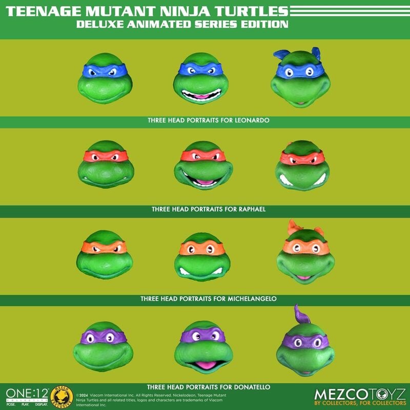 Teenage Mutant Ninja Turtles Deluxe Animated Series Action Figure - Mezco One:12 Collective - Collectible TMNT Toy for Fans & Display - Perfect for Gifts, Collections & Home Decor