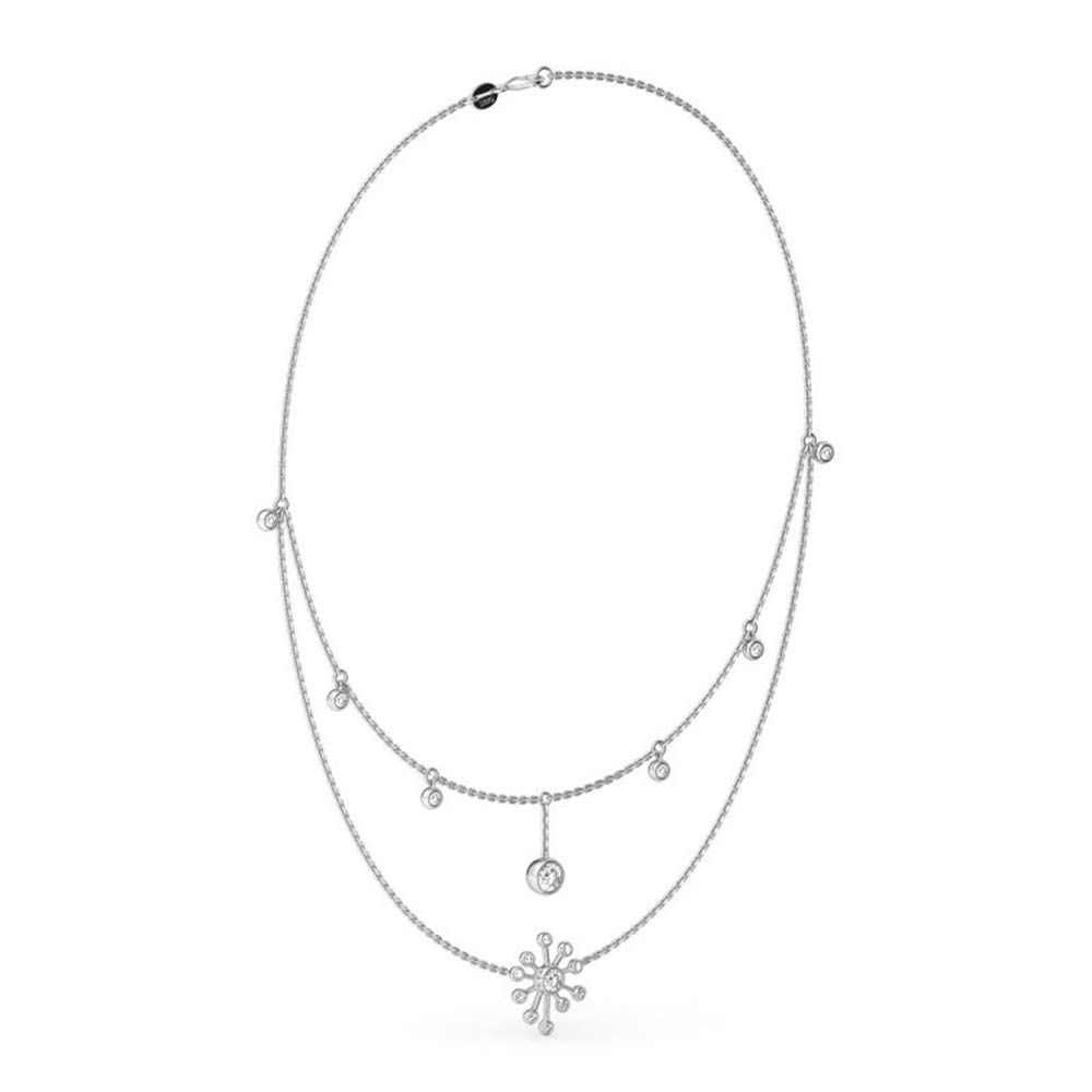 Jeulia Sterling Silver Dandelion Necklace for Women - Elegant Layered Pendant Gift for Girlfriend, Wife, Engagement, Wedding, Anniversary or Birthday (Includes Jewelry Box) | Perfect for Romantic Occasions, Special Celebrations & Everyday Wear