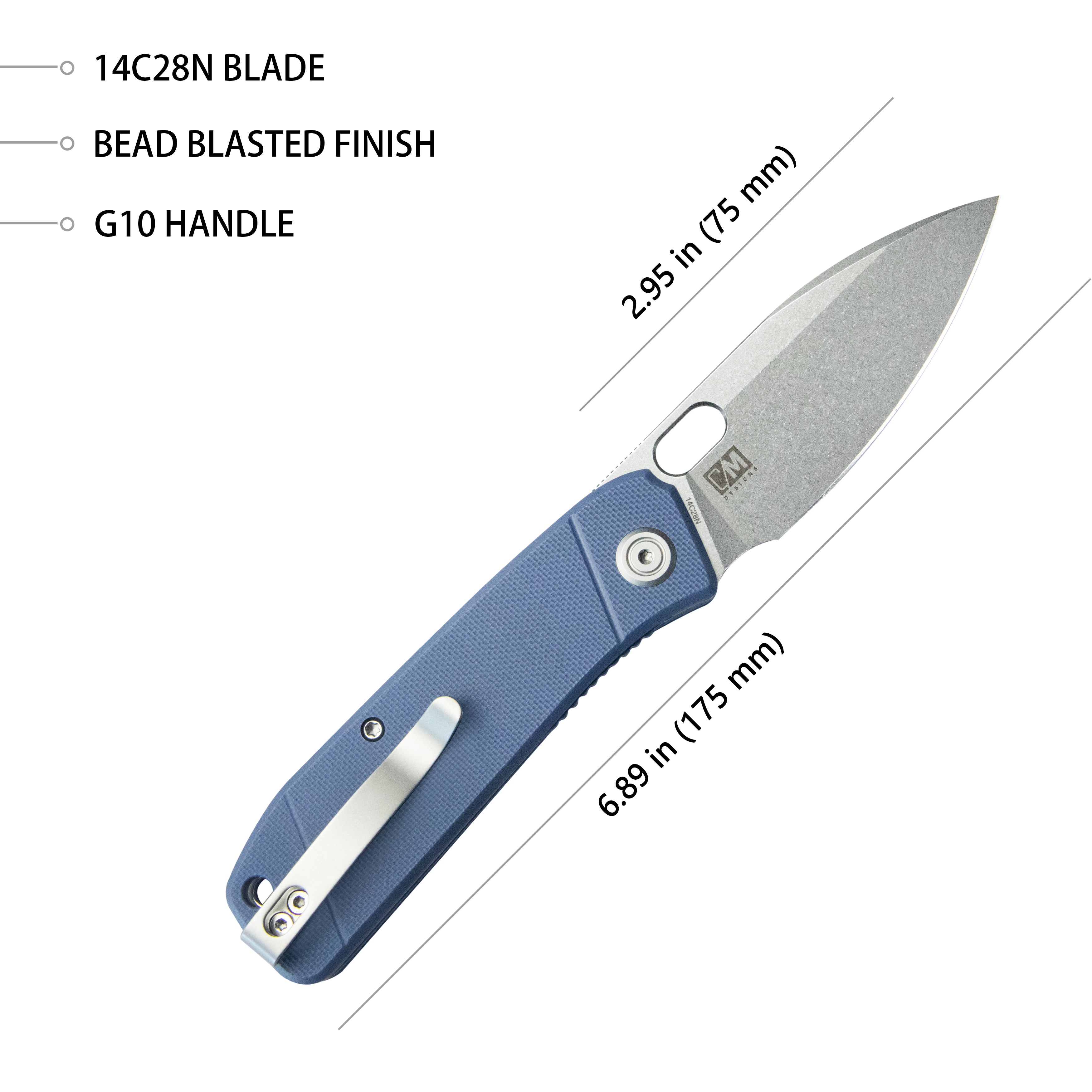 Kubey Hyde Liner Lock Folding Pocket Knife - 2.95