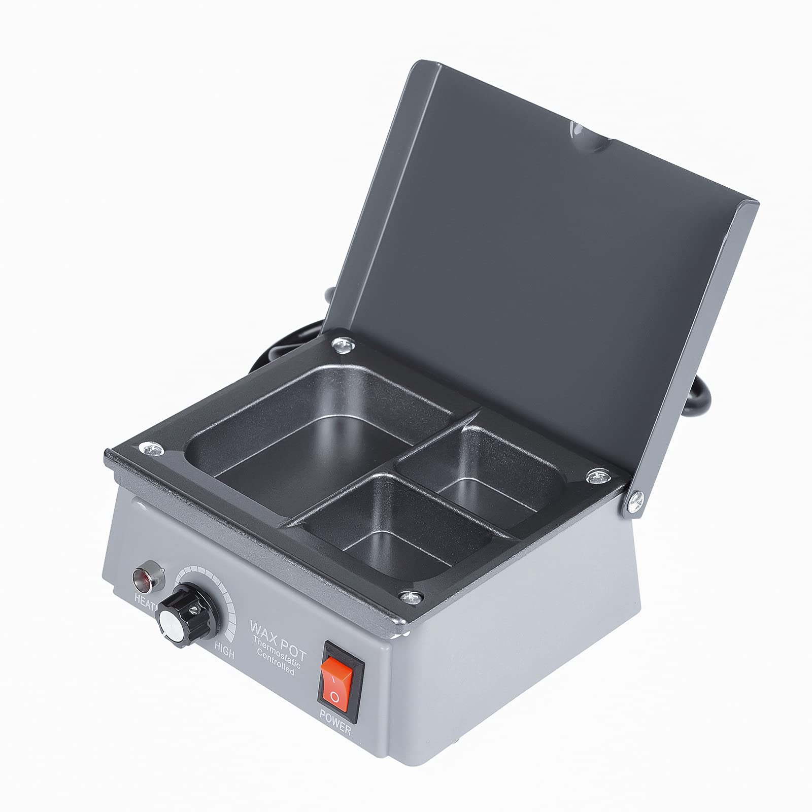 Professional 3-Well Dental Wax Heater - Analog Wax Dipping Pot for Lab & Dental Use | Perfect for Wax Modeling, Jewelry Making & Orthodontic Applications (Random Color)