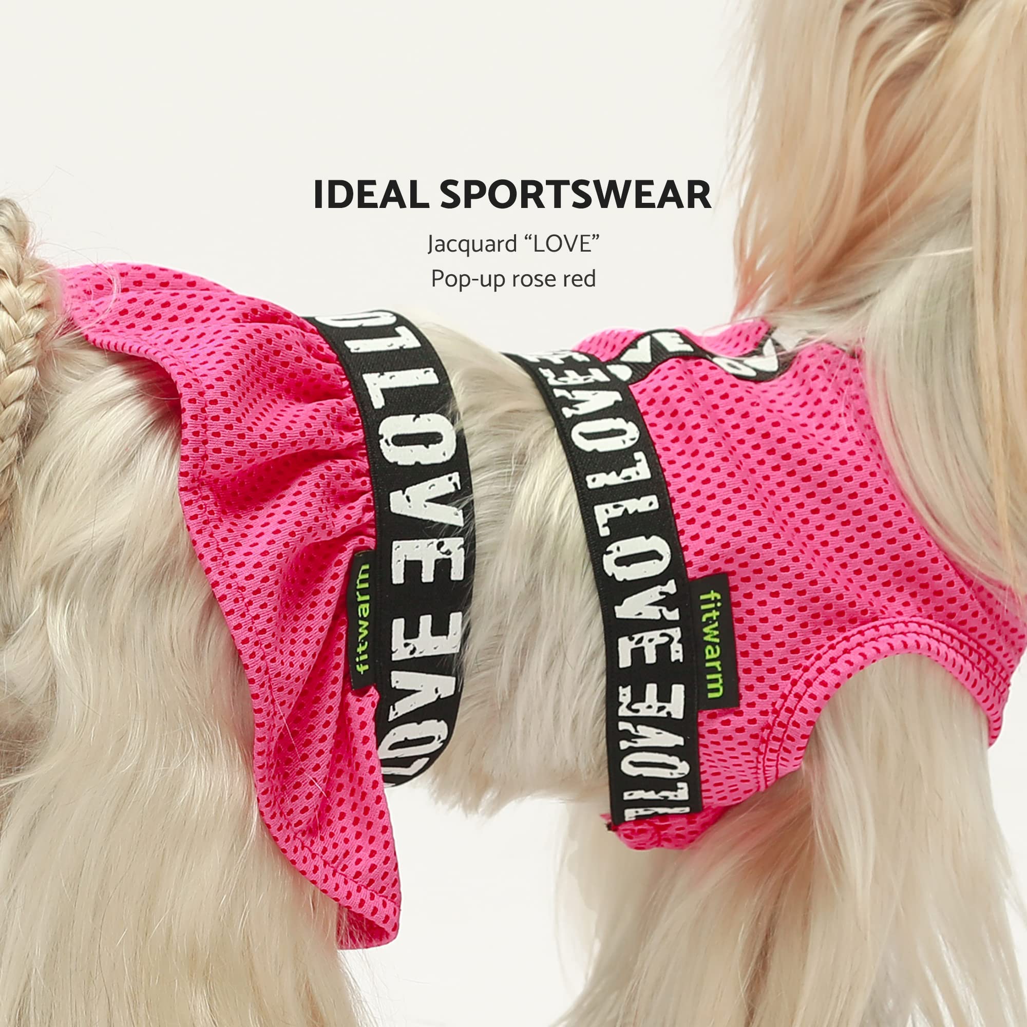 Fitwarm 2-Piece Dog Dress for Small Dogs & Cats - Lightweight Pet Apparel in Rose Pink for Daily Walks & Playtime