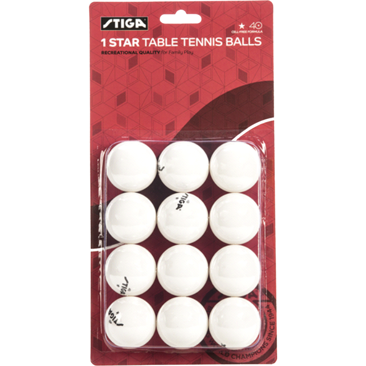 Premium 1-Star Table Tennis Balls - 12 Pack for Practice & Training | Indoor/Outdoor Ping Pong Games, Sports Clubs & Family Fun