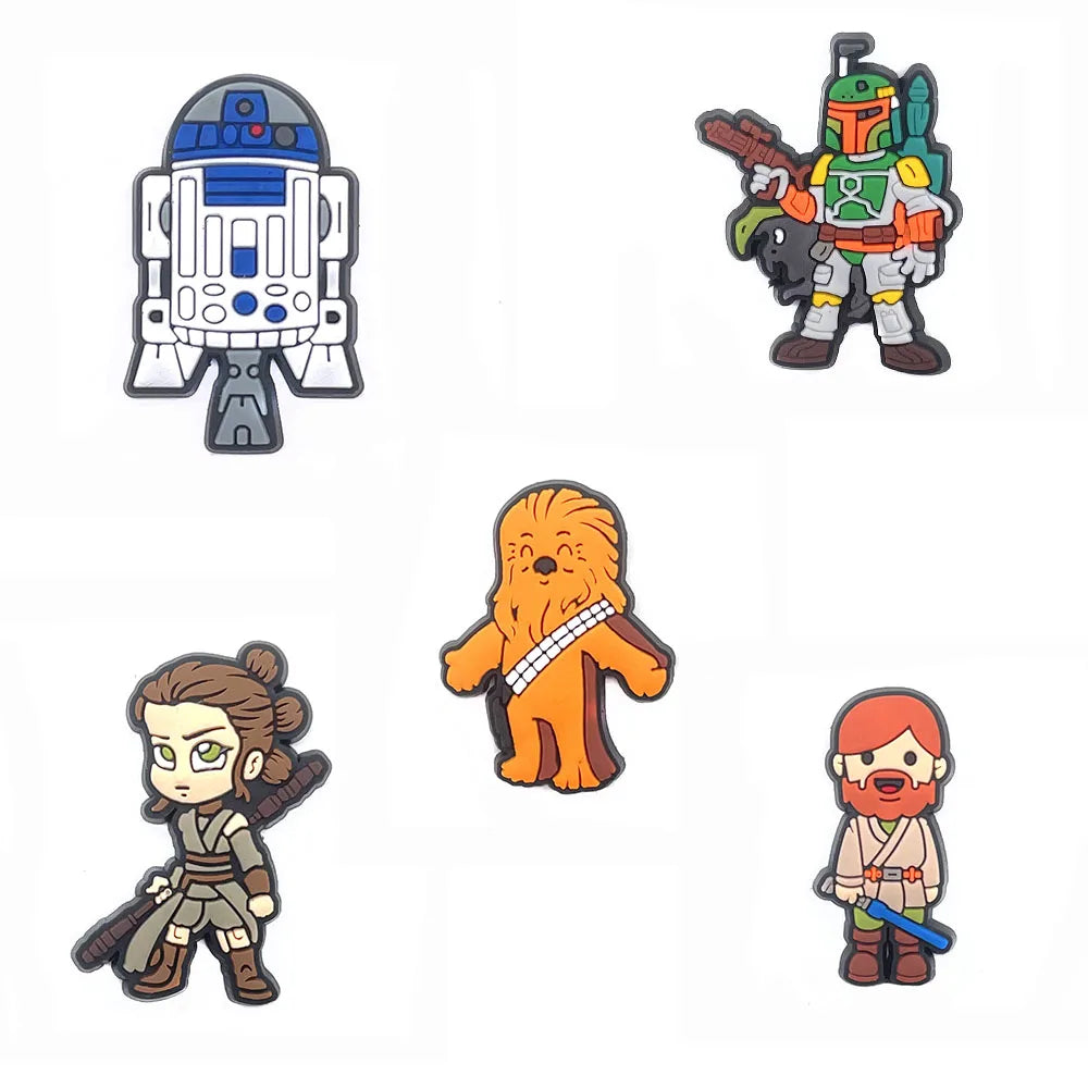 25 Styles Star Wars Yoda Shoe Charms for Crocs - DIY Decor Jibbitz for Kids & Adults - Waterproof Shoe Accessories for Slippers, Sandals & Water Shoes - Perfect Gift for Star Wars Fans & Crocs Lovers