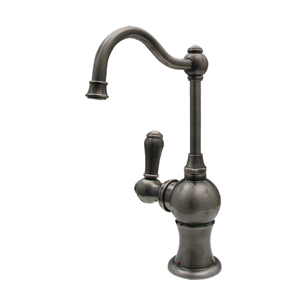 Whitehaus WHFH3-H4131-BN Brushed Nickel Instant Hot Water Dispenser with Traditional Spout - Perfect for Kitchen, Office & Tea/Coffee Brewing