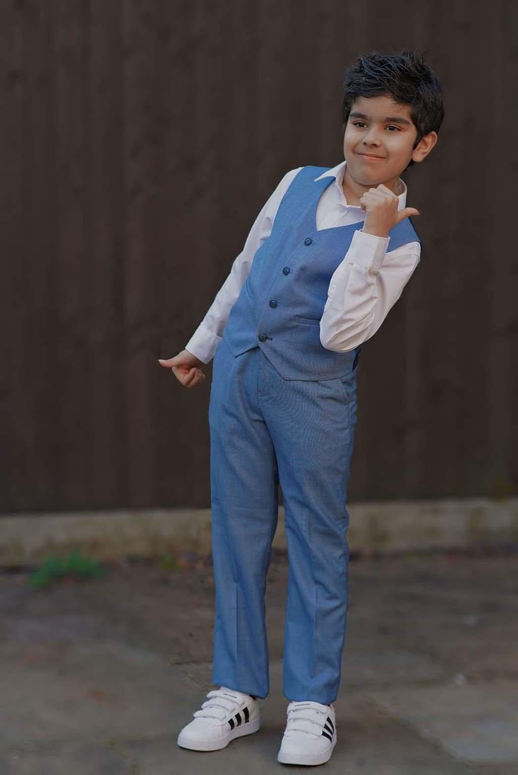Cavani Boys Blue Jay 3-Piece Sky Blue Slim Fit Suit | Formal Wear for Weddings, School Dances & Special Occasions