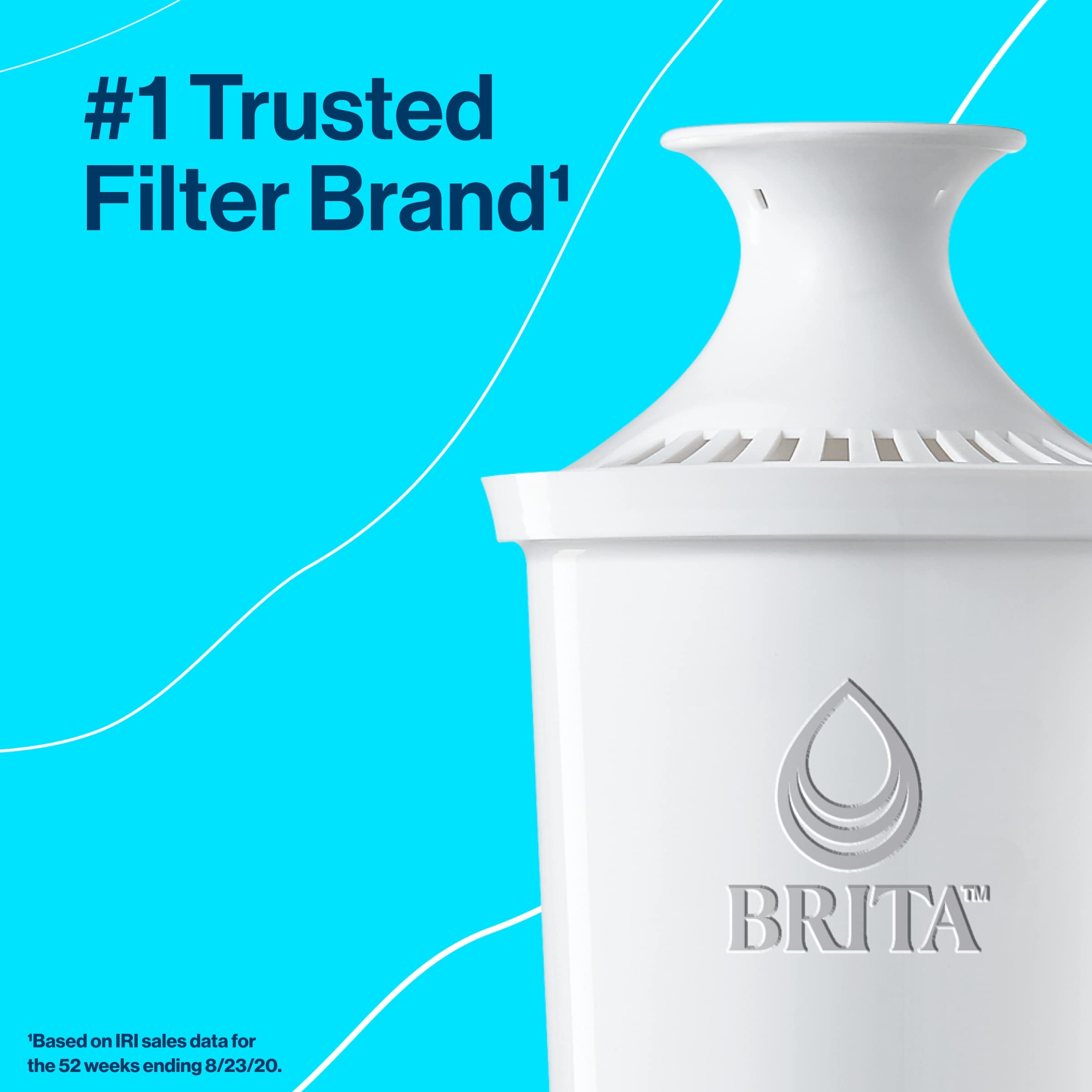 Brita XL 10-Cup Water Filter Dispenser with Standard Replacement Filters - BPA-Free, Black - Perfect for Home, Office & Refrigerator Use