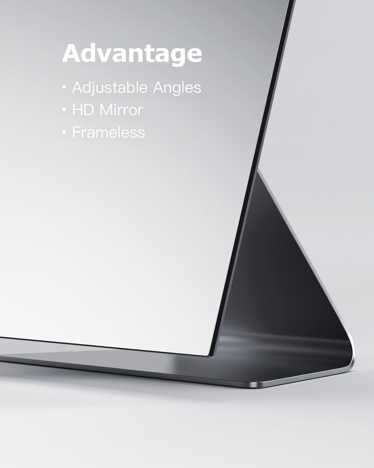 12 Inch Rectangular Makeup Mirror with Stand - Metal Vanity Mirror for Desk, Countertop, Bedroom & Bathroom | Perfect for Makeup Application, Skincare Routine & Dorm Room Decor