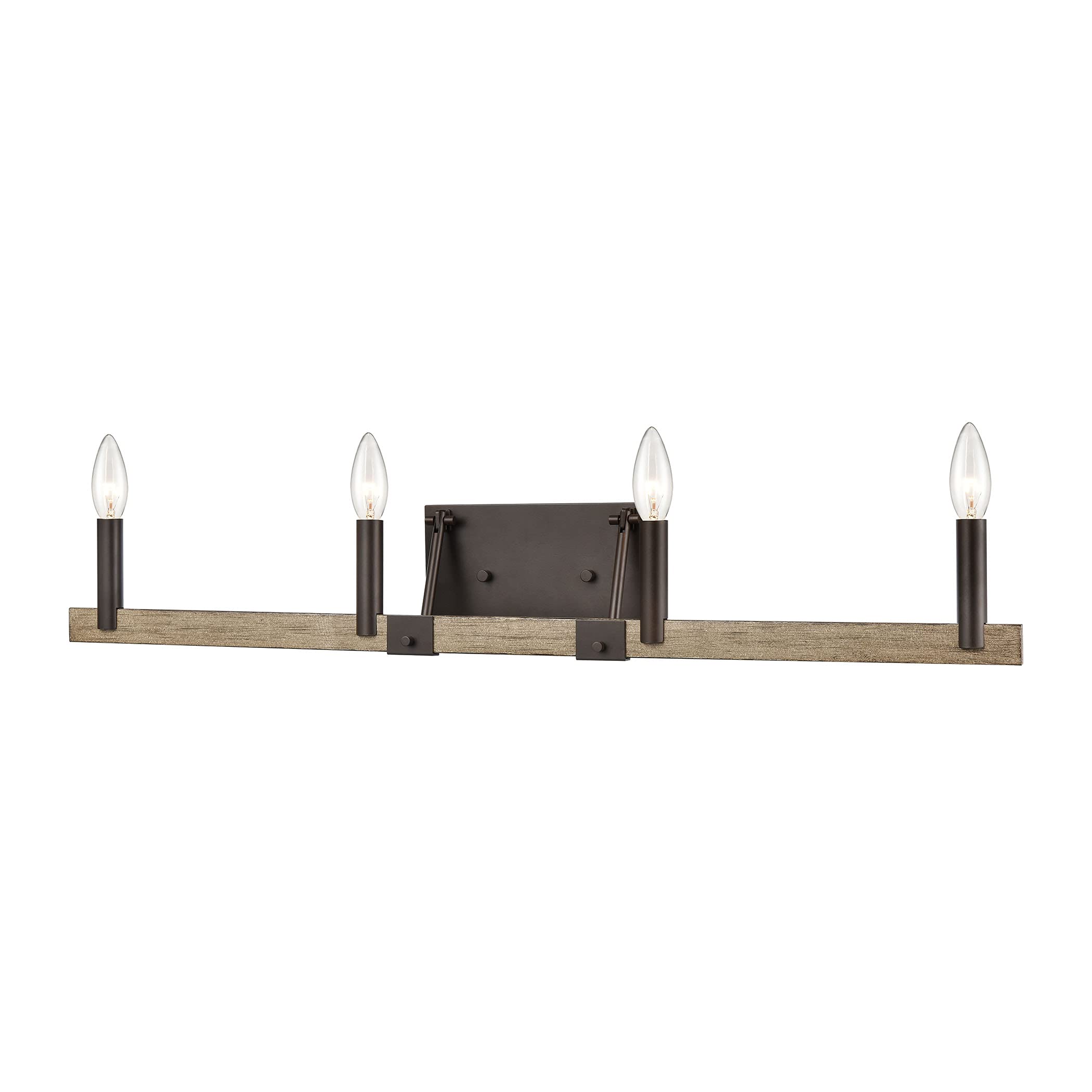 Elk Home Transitions Vanity Light - 4-Light Oil Rubbed Bronze Bathroom Fixture, 32-Inch Wide Transitional Style Lighting for Vanity Mirror, Perfect for Bathroom, Powder Room or Dressing Area Makeup Lighting