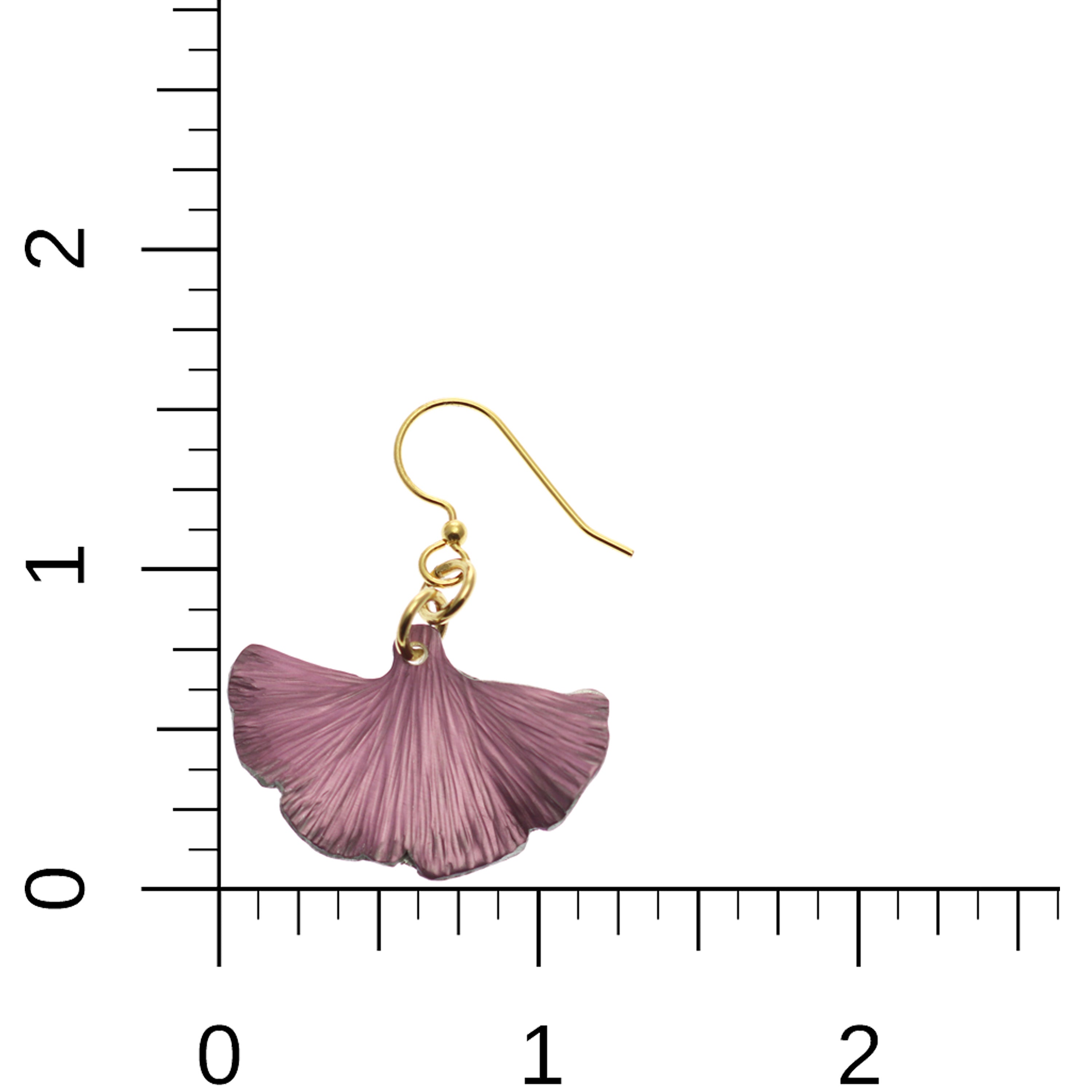 Small Mauve Ginkgo Leaf Anodized Aluminum Purple Earrings - Lightweight Dainty Stud Earrings for Women, Trendy Botanical Jewelry Gift for Her - Perfect for Everyday Wear, Office, Date Night & Special Occasions