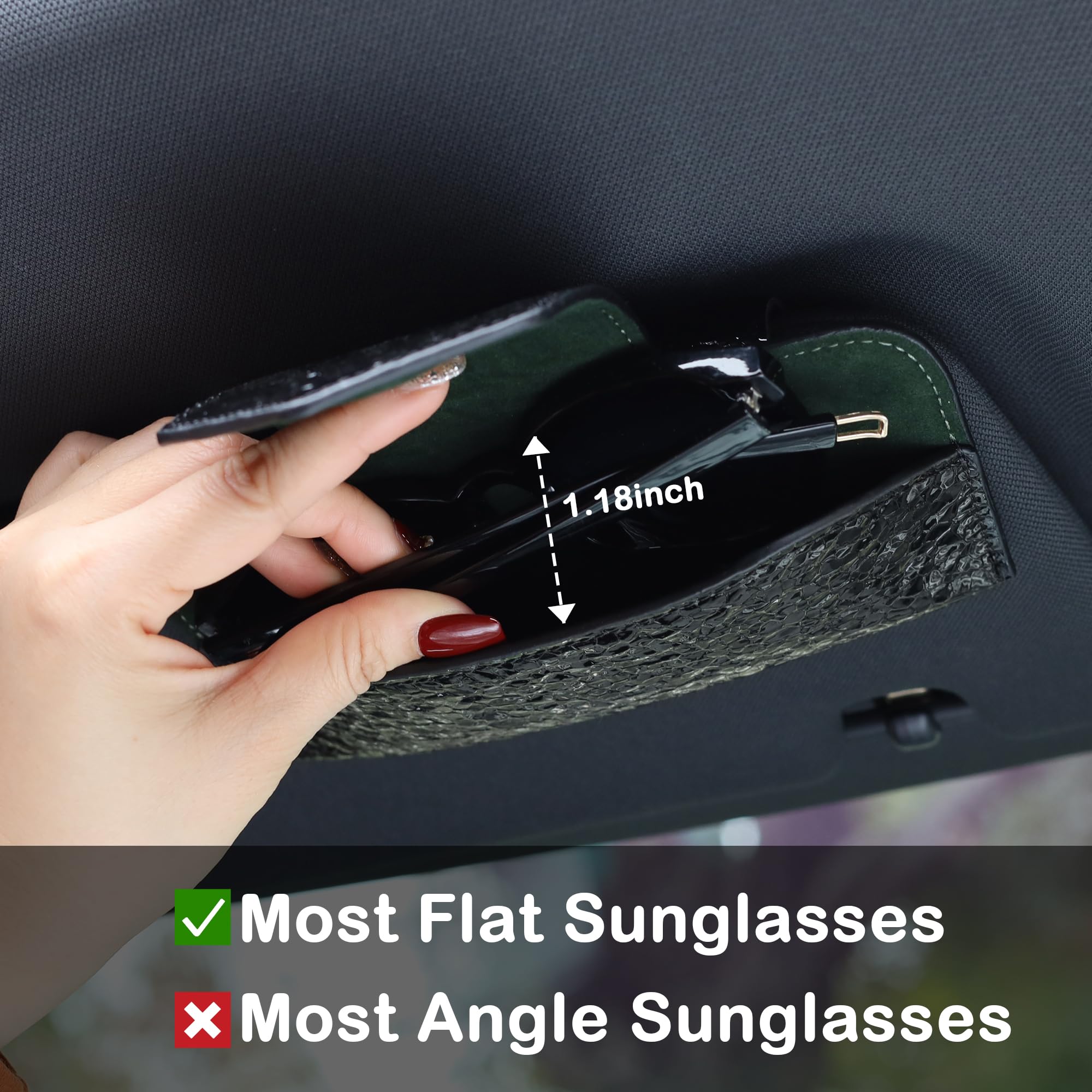 Car Visor Sunglass Holder with Clip - Universal Car Accessories for Men & Women - Perfect for Road Trips, Commuting & Outdoor Adventures