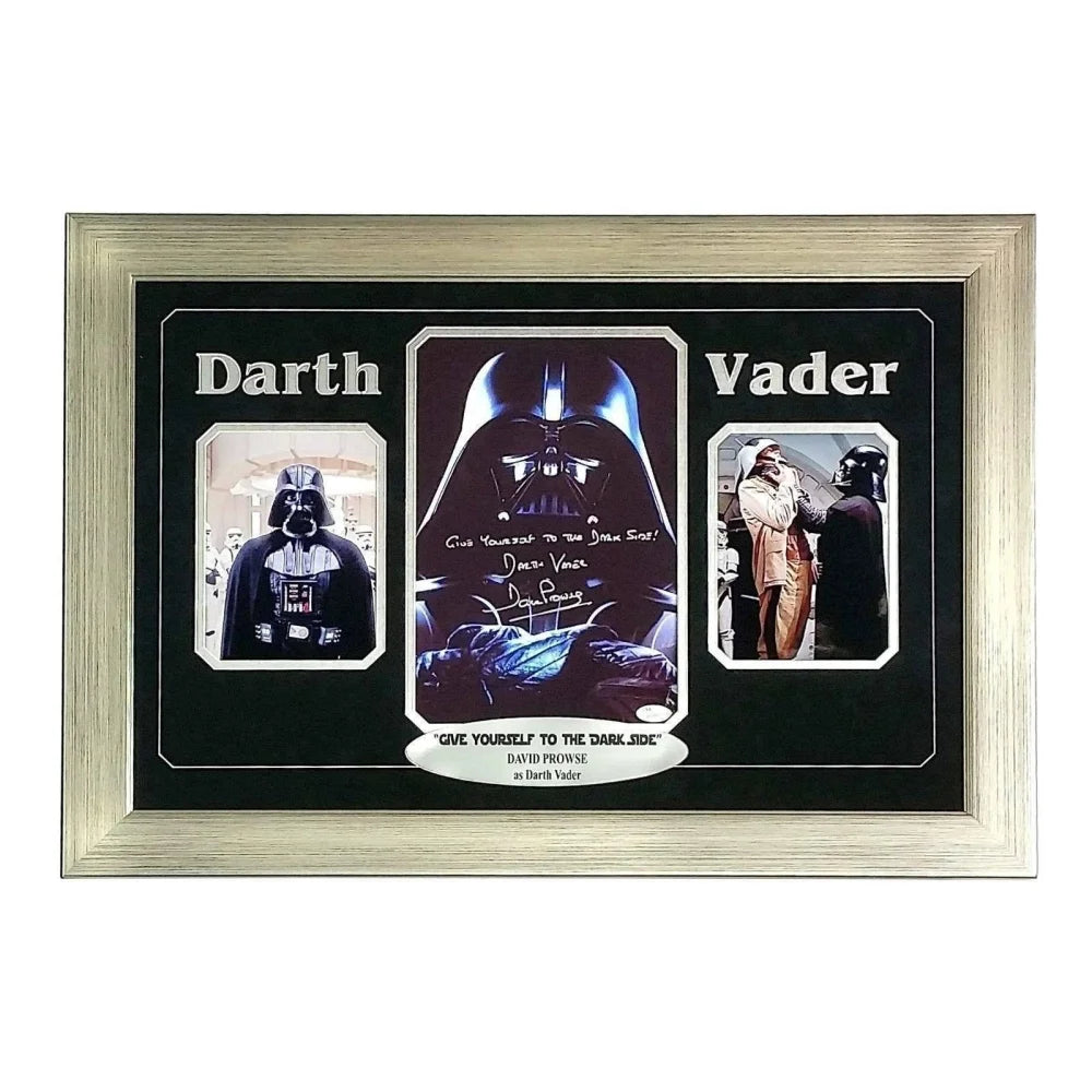 David Prowse Signed Darth Vader Photo - 8x10 Framed Autograph with JSA COA - Star Wars Collectible for Display & Fan Gifts