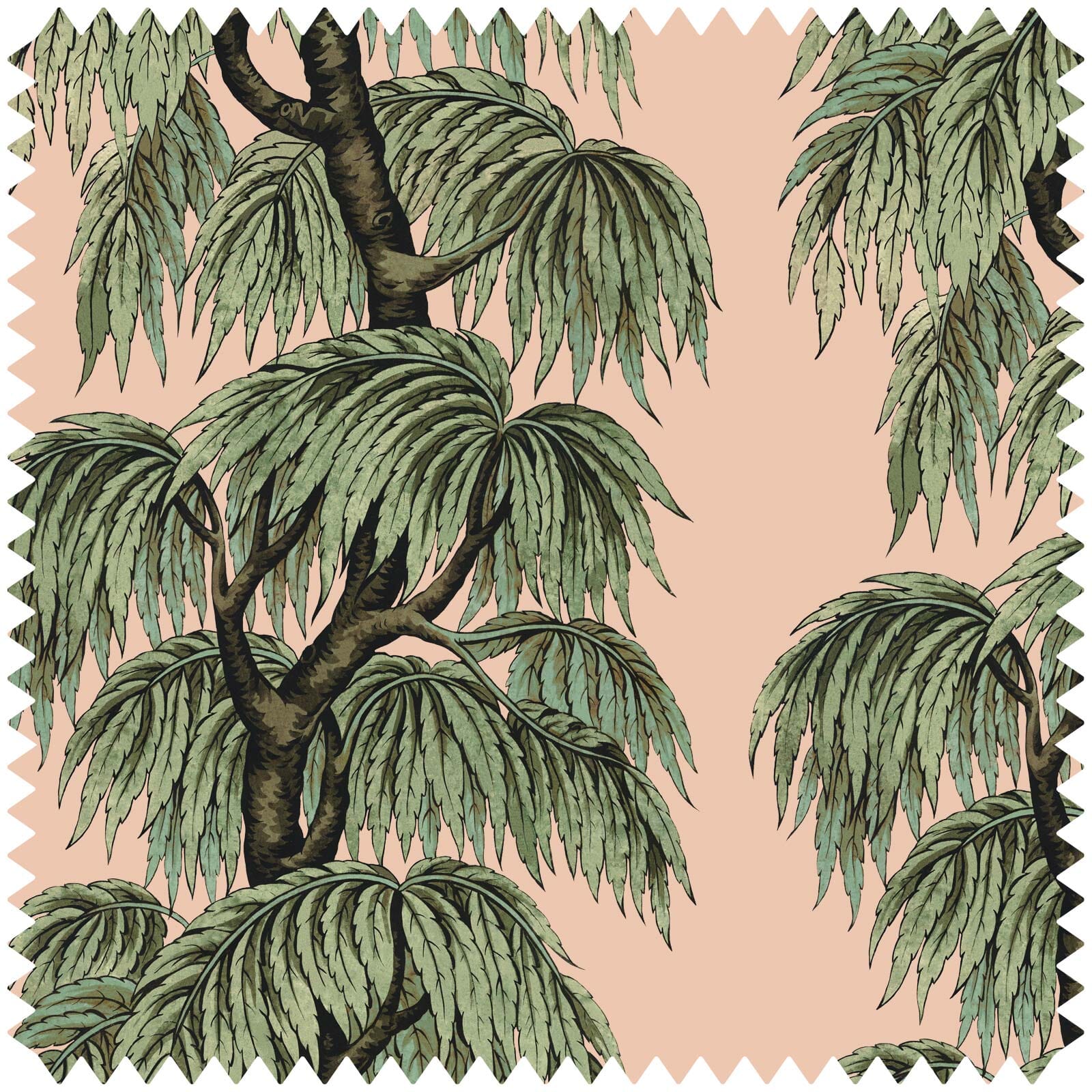 Premium Cotton Linen Fabric Sample - Soft Blush & Willow Colors - Perfect for DIY Crafts, Home Decor & Upholstery Projects