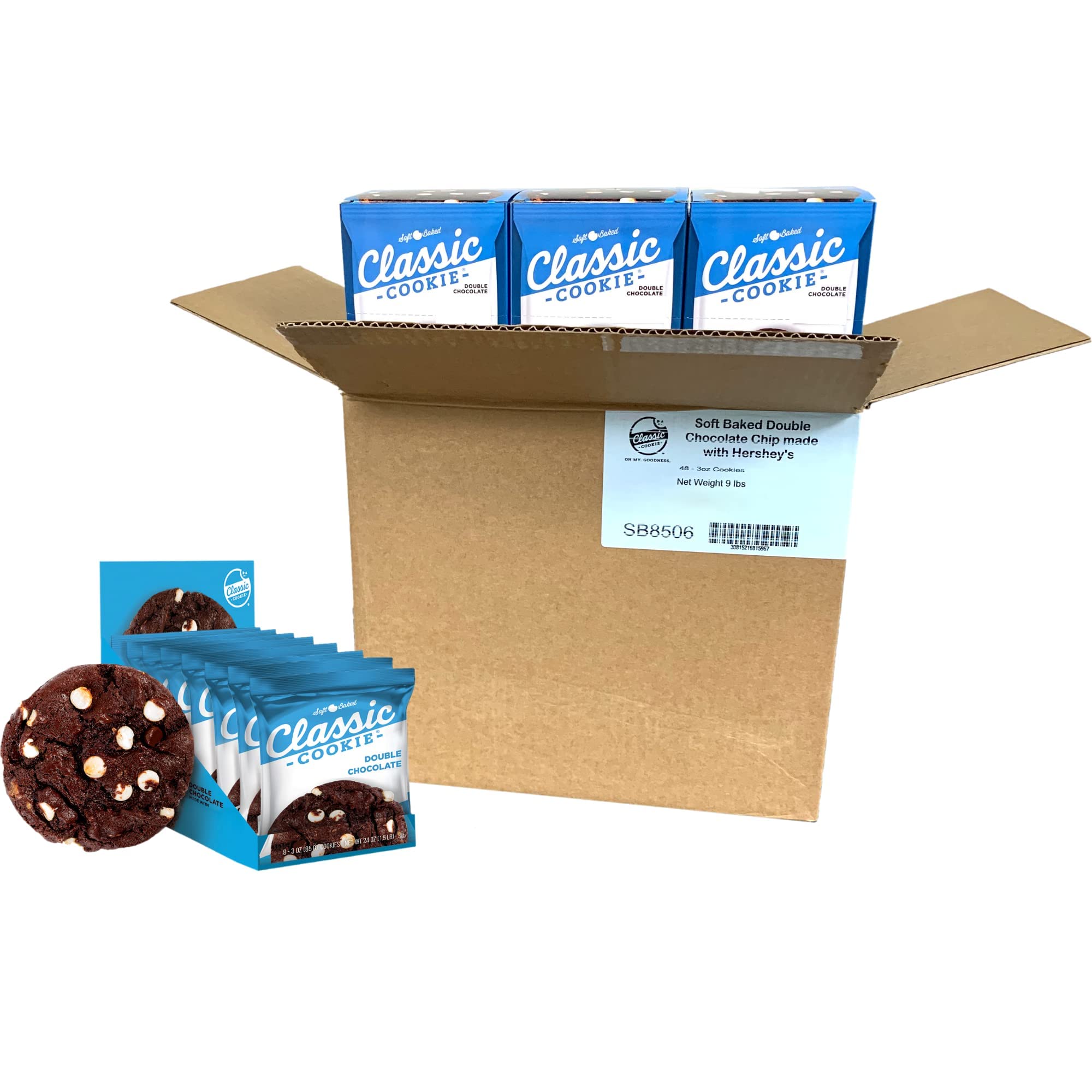 Soft Baked Classic Cookies - 8 Individually Wrapped Cookies per Box | Perfect for Snacking, Gifts & Office Treats
