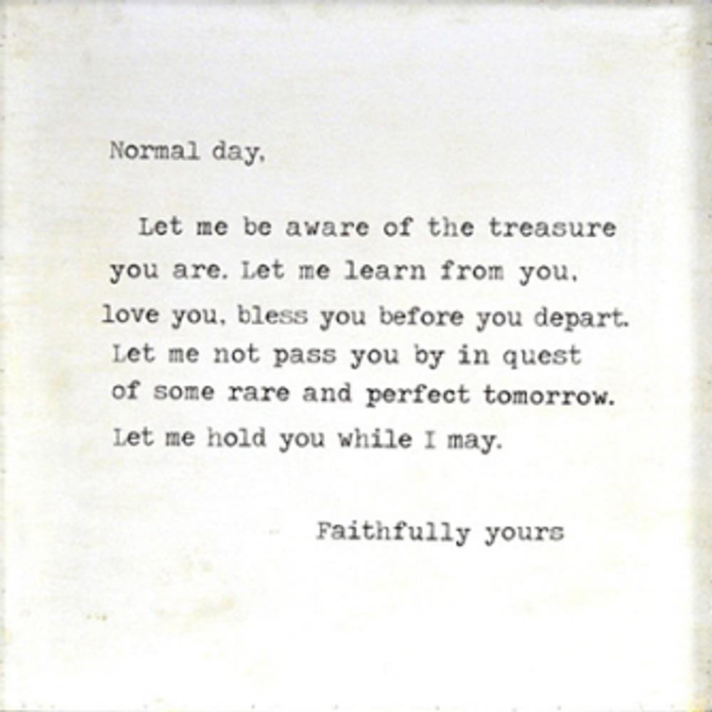 Normal Day by Mary Jean Irion - Grey Wood Framed Inspirational Art Print - Perfect for Home Office Decor & Gift Ideas