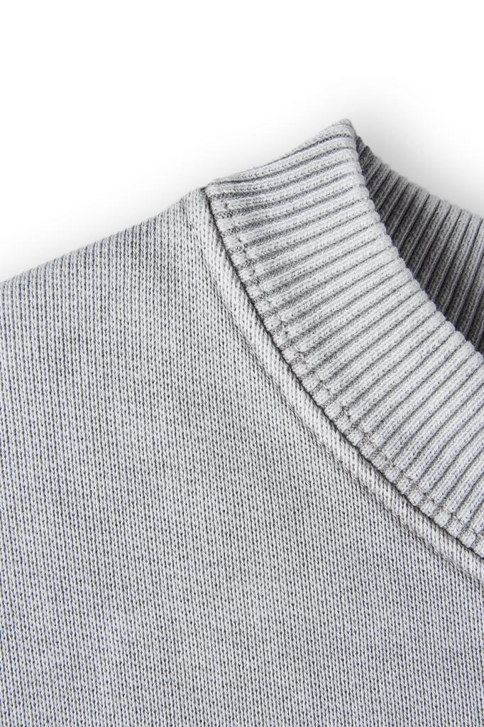 530 Washed Stone Grey Men's Sweatshirt - Soft Cotton Pullover Hoodie for Casual Wear, Street Style & Loungewear
