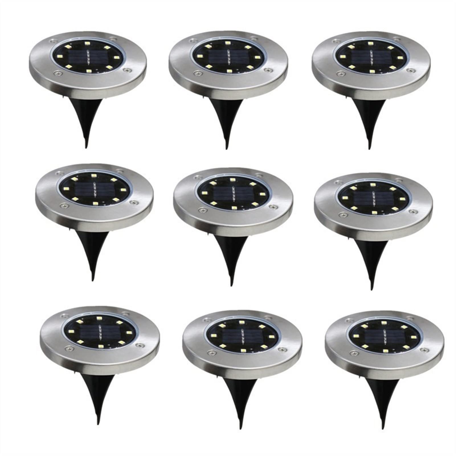 NFEGSIYA Solar Lights for Lawn & Garden - 2 Pack Waterproof LED Underground Spot Lights with White Emitting Color | Perfect for Outdoor Pathway, Yard, and Landscape Lighting