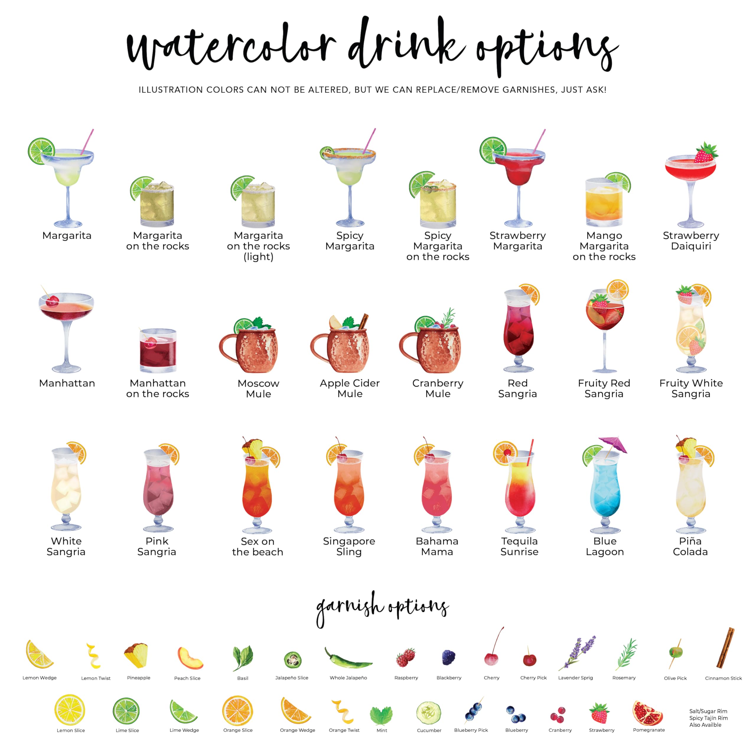 Custom Acrylic Signature Cocktail Sign - 10