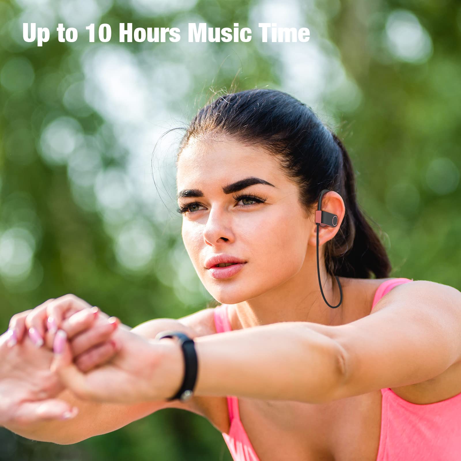 Boean Bluetooth 5.3 Wireless Headphones for Women - IPX7 Waterproof Sports Earbuds with 15H Playtime, Noise Cancelling for Running, Workout, Gym & Travel | Perfect Gift for Girls & Active Lifestyles
