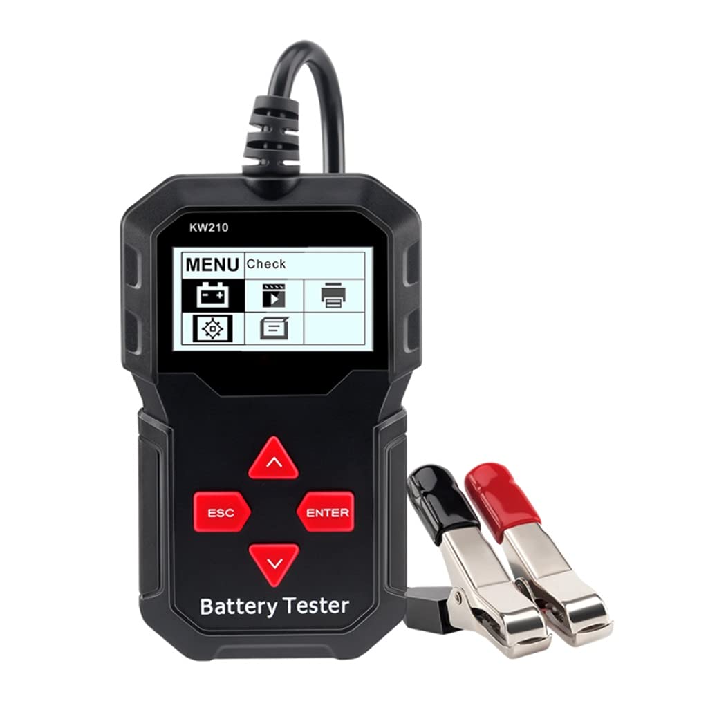 TWDYC KW210 12V Automatic Smart Car Battery Tester - Digital Auto Battery Analyzer for 100-2000CCA Cranking - Perfect for Mechanics, DIY Auto Repair & Vehicle Maintenance