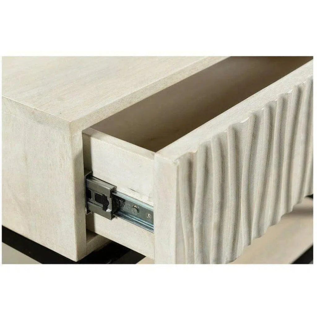 26 Inch White Contemporary Nightstand - Modern Bedside Table for Bedroom, Living Room, or Guest Room - Perfect for Storage and Stylish Home Decor