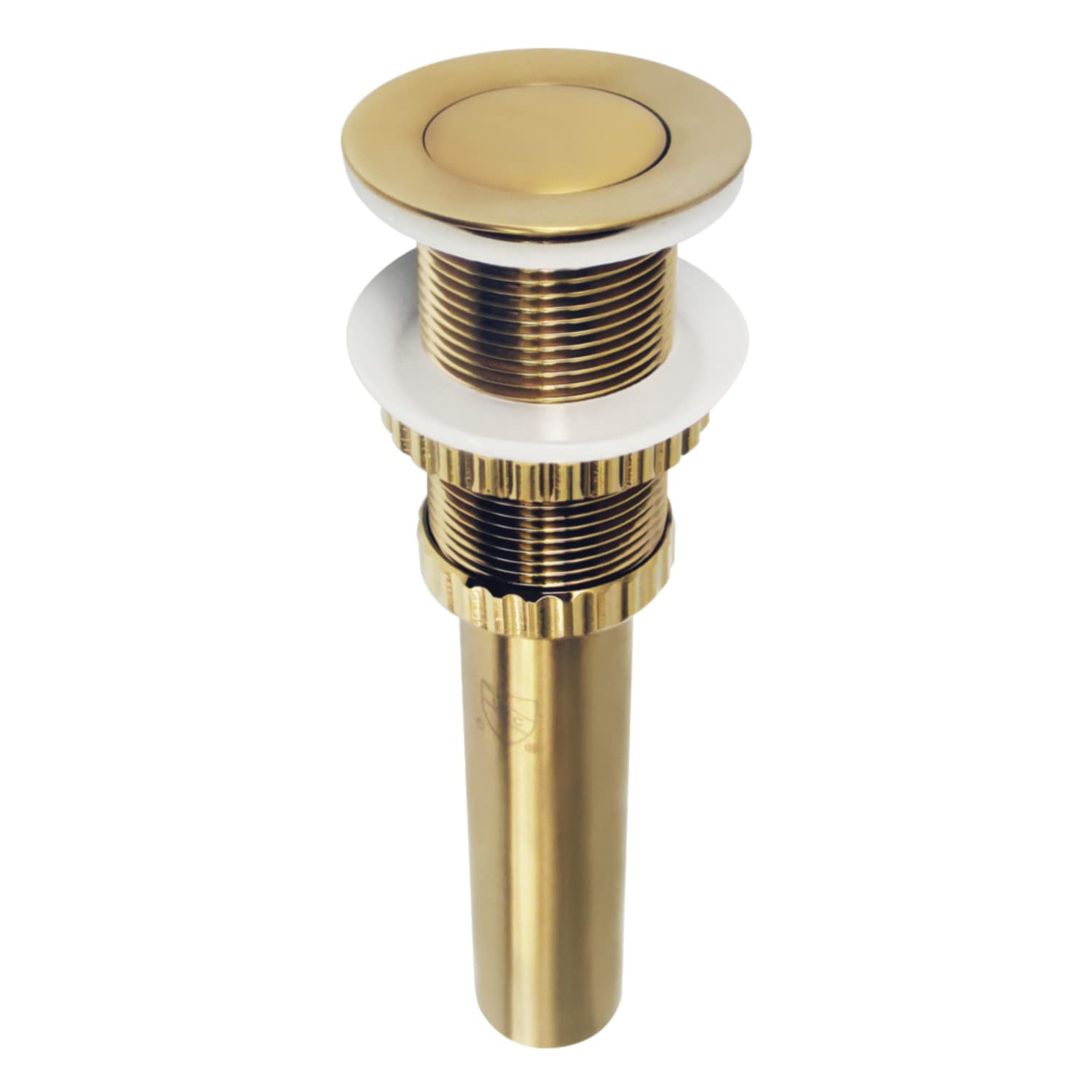 Kingston Brass EV8417 Coronet Push Pop-Up Bathroom Sink Drain - Brushed Brass Finish, 8.44