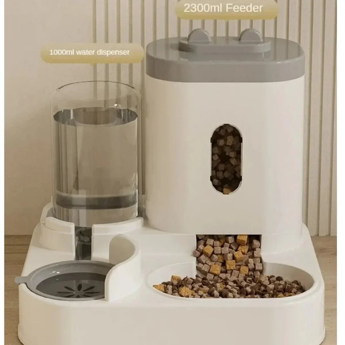 Automatic Pet Feeder Bowl with Water Dispenser - Smart Dog & Cat Food and Water Bowl for Convenient Feeding at Home or Travel