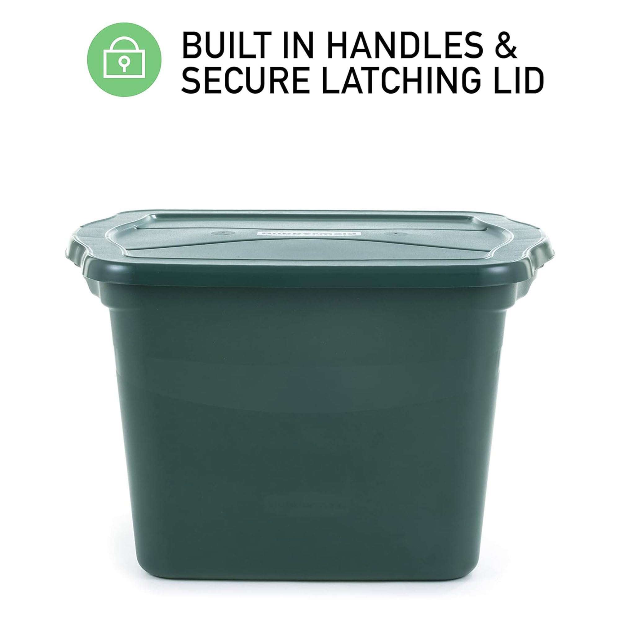 Rubbermaid ECOSense 18 Gallon Storage Containers with Lids (6-Pack) – Durable, Reusable & Stackable Plastic Bins for Garage, Home & Office Organization – Made from Recycled Materials – Perfect for Seasonal Decor, Toys & Clutter Storage