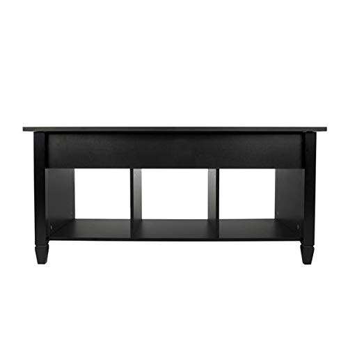 BOERLKY Modern Lift Top Coffee Table with Hidden Storage Compartment - Black Anchor - Perfect for Living Room, Office & Small Spaces
