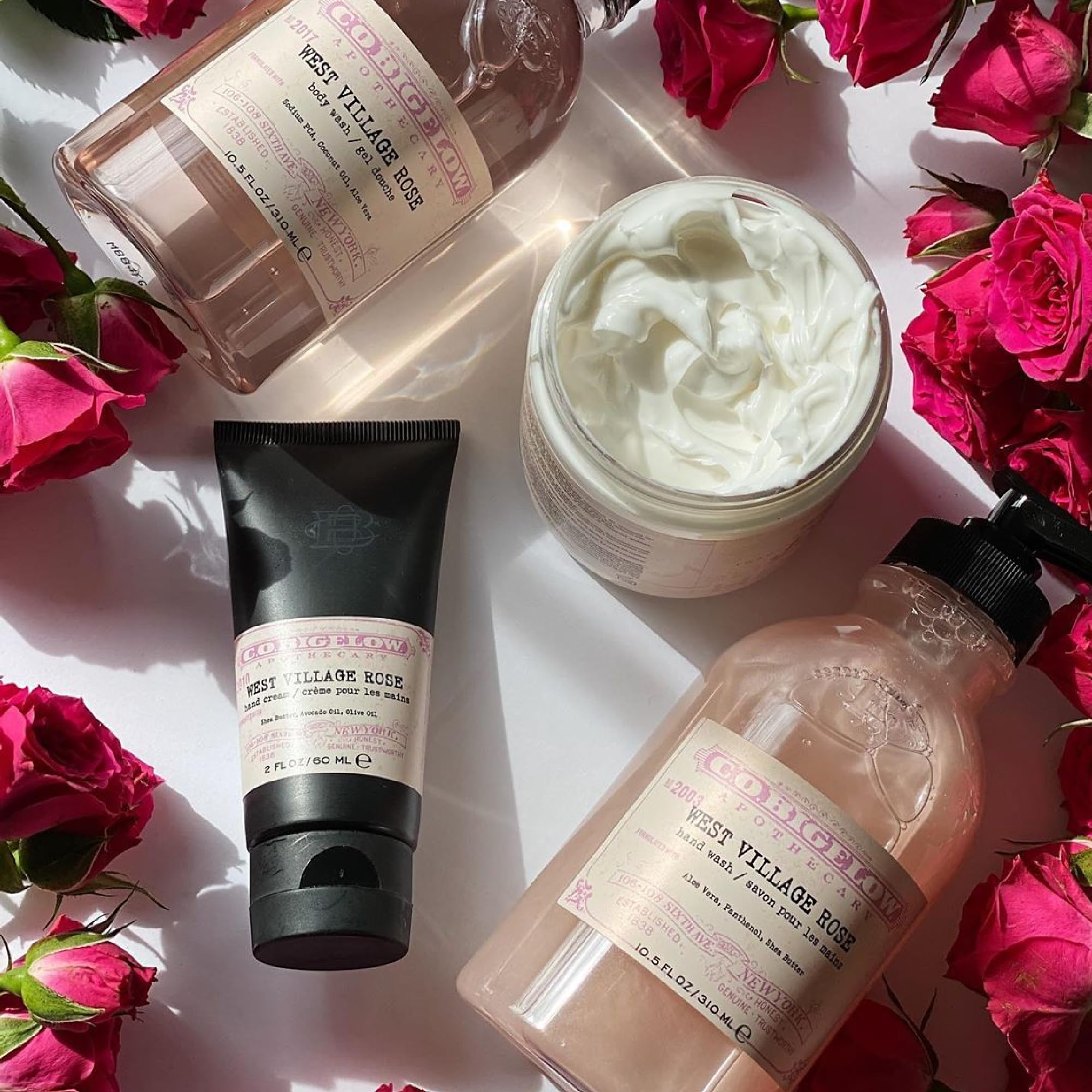C.O. Bigelow Iconic Collection West Village Rose Body Wash with Sodium PCA, Coconut Oil & Aloe Vera - 10.5 fl oz | Hydrating & Nourishing Shower Gel for Dry Skin | Perfect for Daily Use & Spa-Like Bath Experience