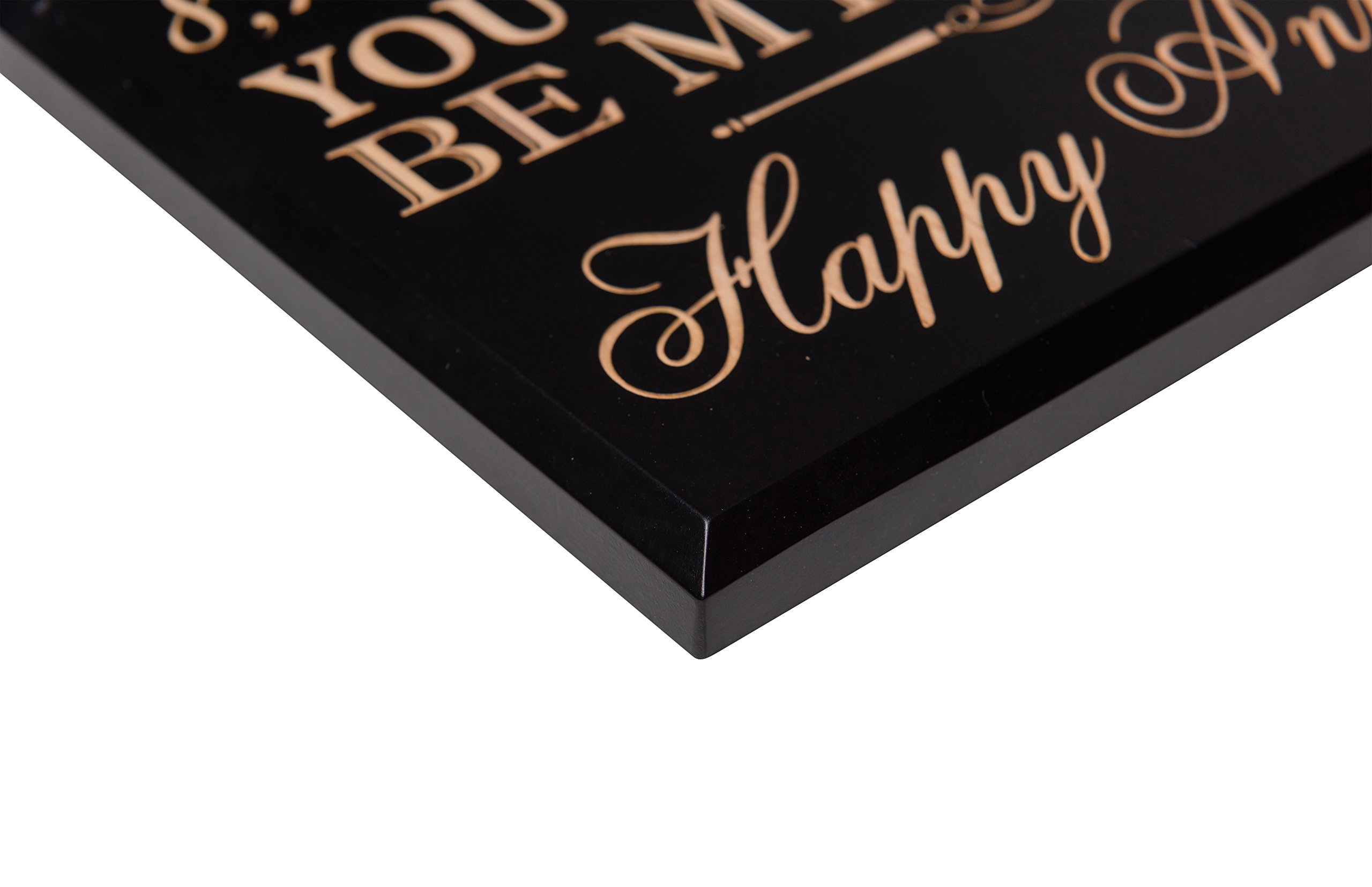 Personalized 40th Wedding Anniversary Wall Plaque - Custom Engraved Gift for Couples - 12x15 Inch Solid Black Maple Wood Plaque - Romantic Home Decor for Anniversary Celebrations