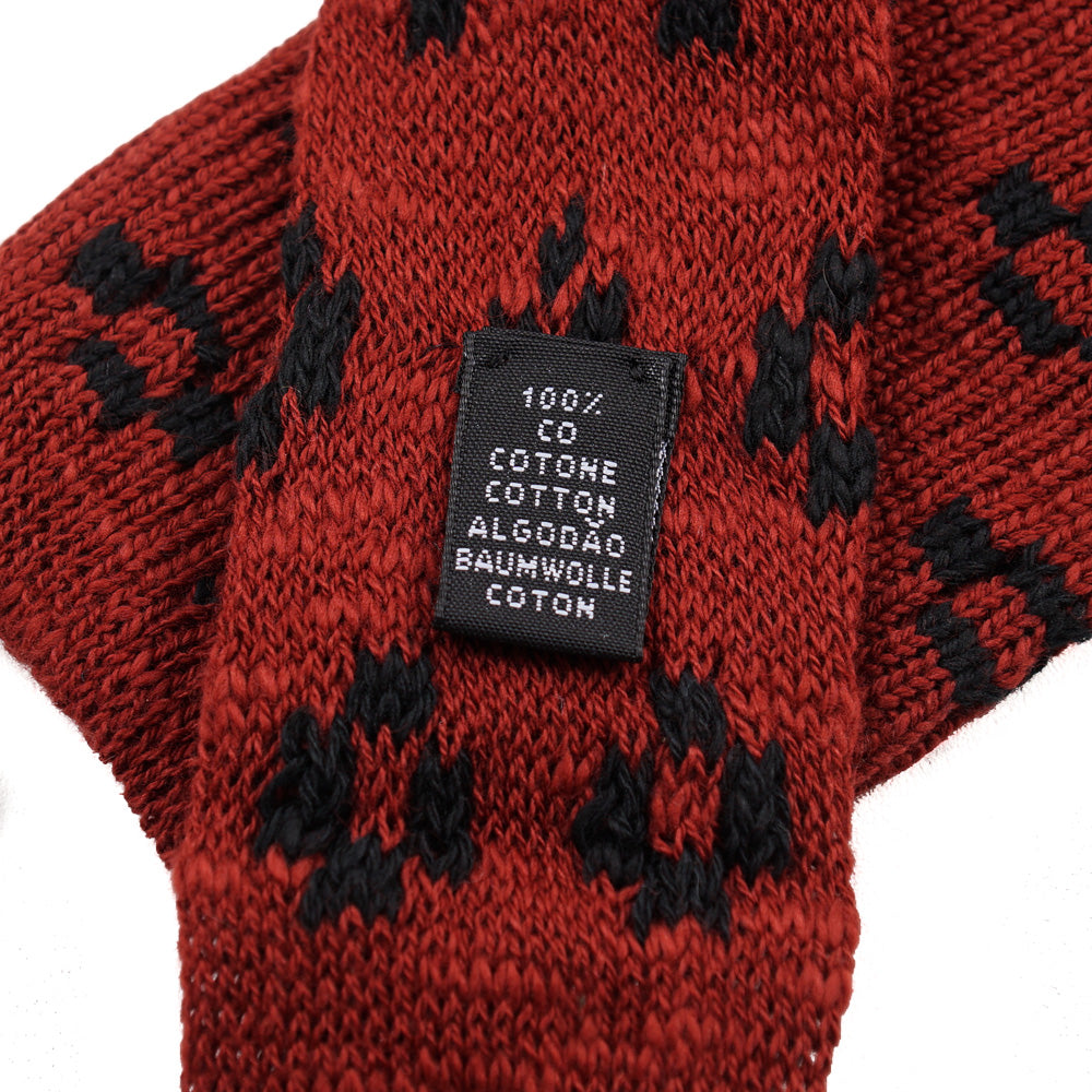 Isaia Men's Stylish Patterned Knit Cotton Tie - Perfect for Business, Weddings & Formal Occasions