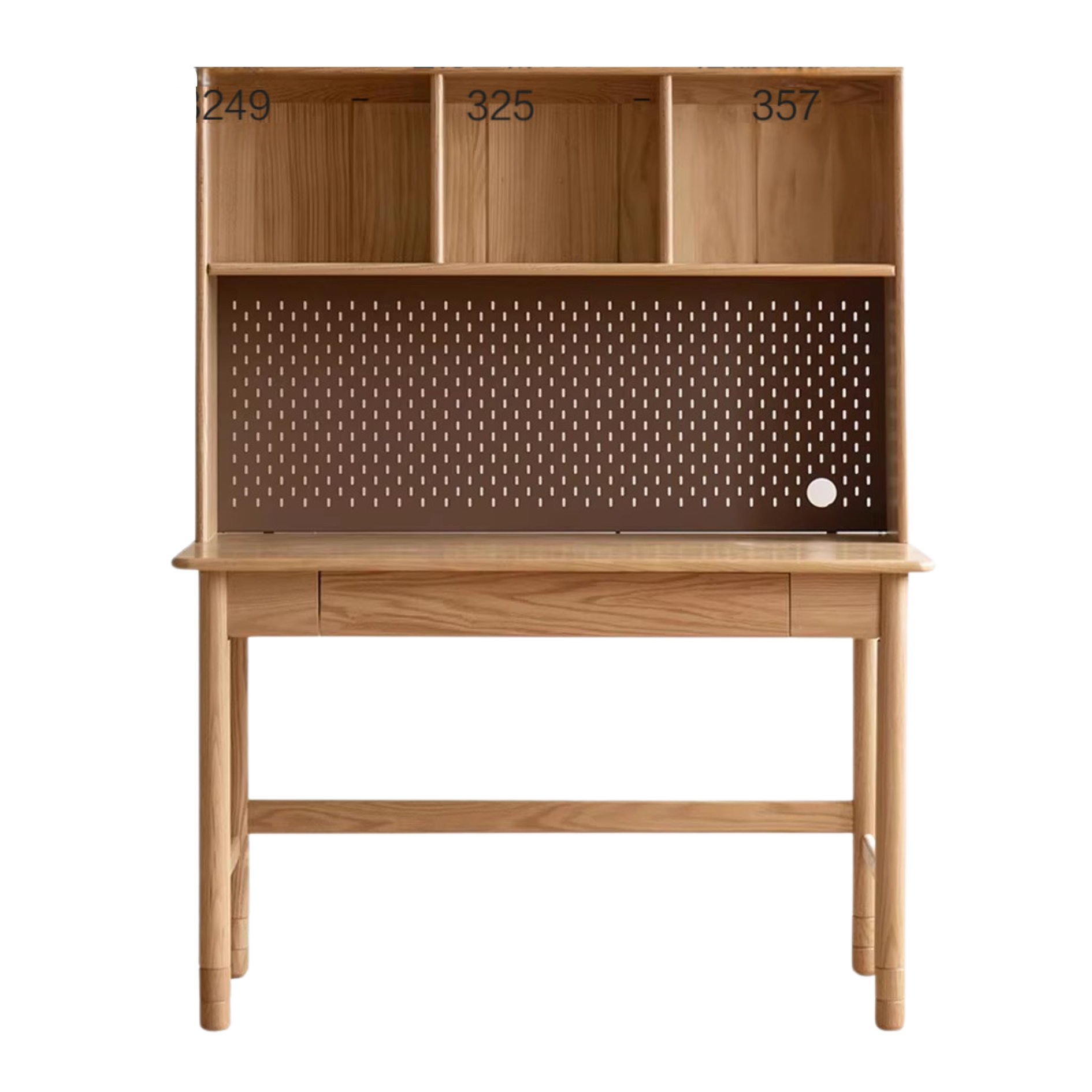 Solid Oak Wood Adjustable Height Kids Study Desk with Bookshelf - Perfect for Homework, Reading & Organizing in Bedroom or Playroom