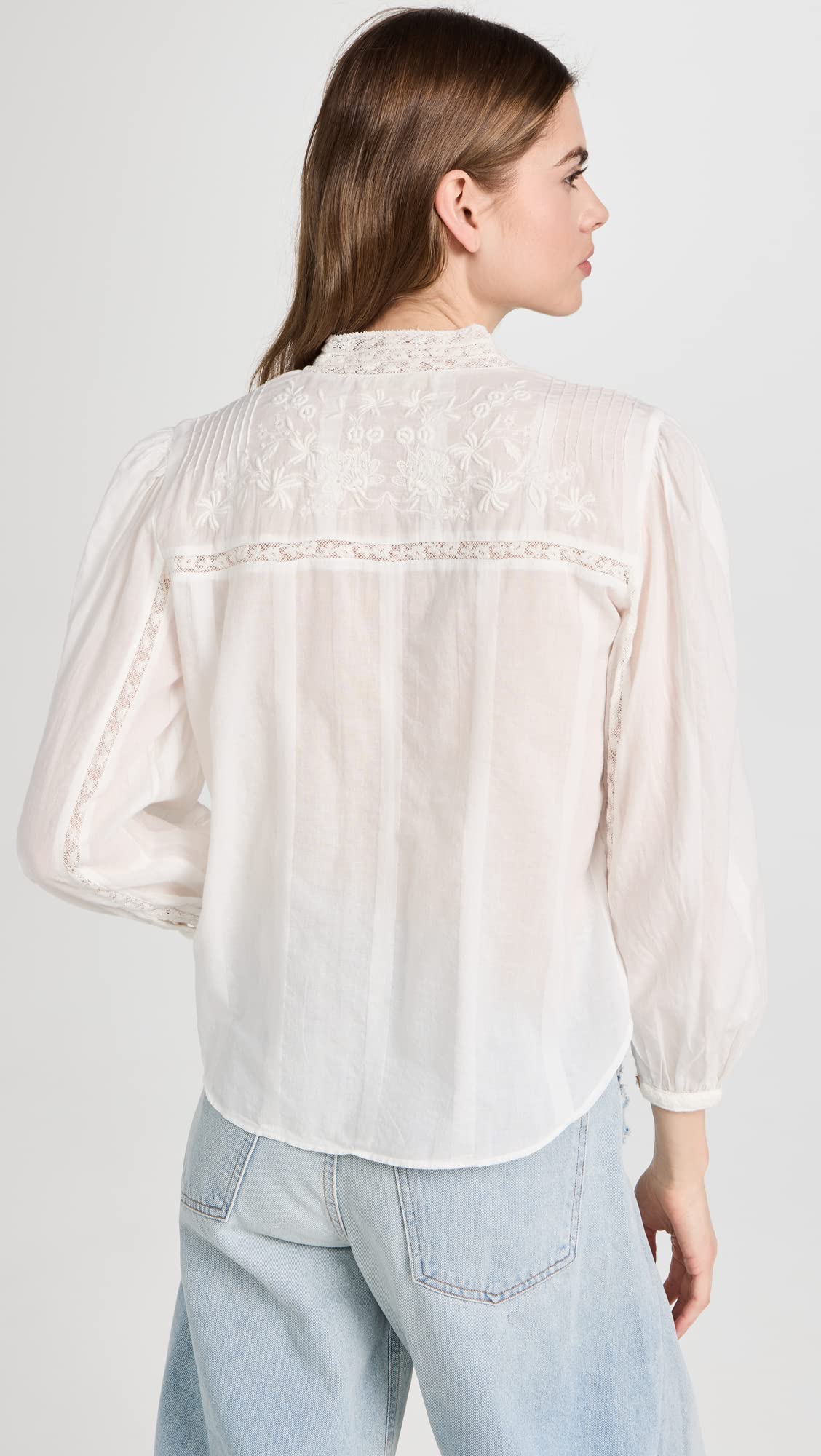 LOVESHACKFANCY Women's Ronda Top - Floral Print Blouse for Summer, Date Night & Vacation | Boho Chic Style Tops for Women