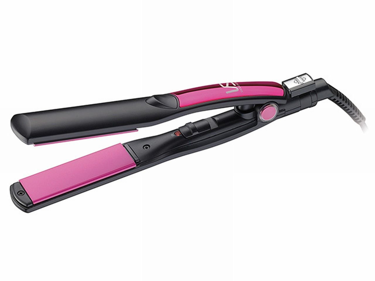 Vidal Sassoon Professional Hair Straightener Iron - Pink | 1 Inch Ceramic Plates for Smooth, Shiny Hair | Perfect for Styling, Straightening & Curling at Home or Salon