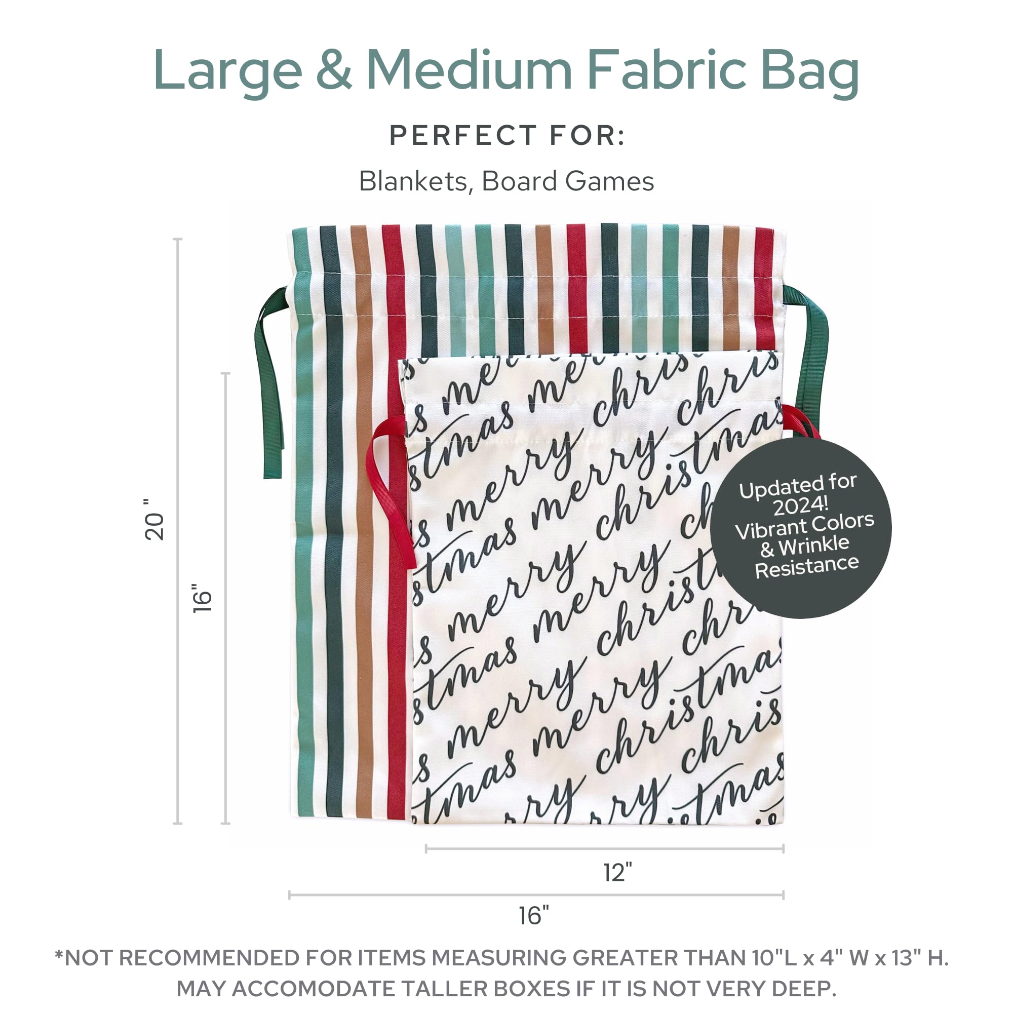 Gather & Knot Drawstring Christmas Gift Bags - 20
