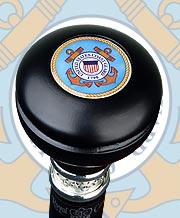 US Coast Guard Knob Stick with Large Knob & Pewter Collar - Perfect for Hiking, Camping & Outdoor Adventures