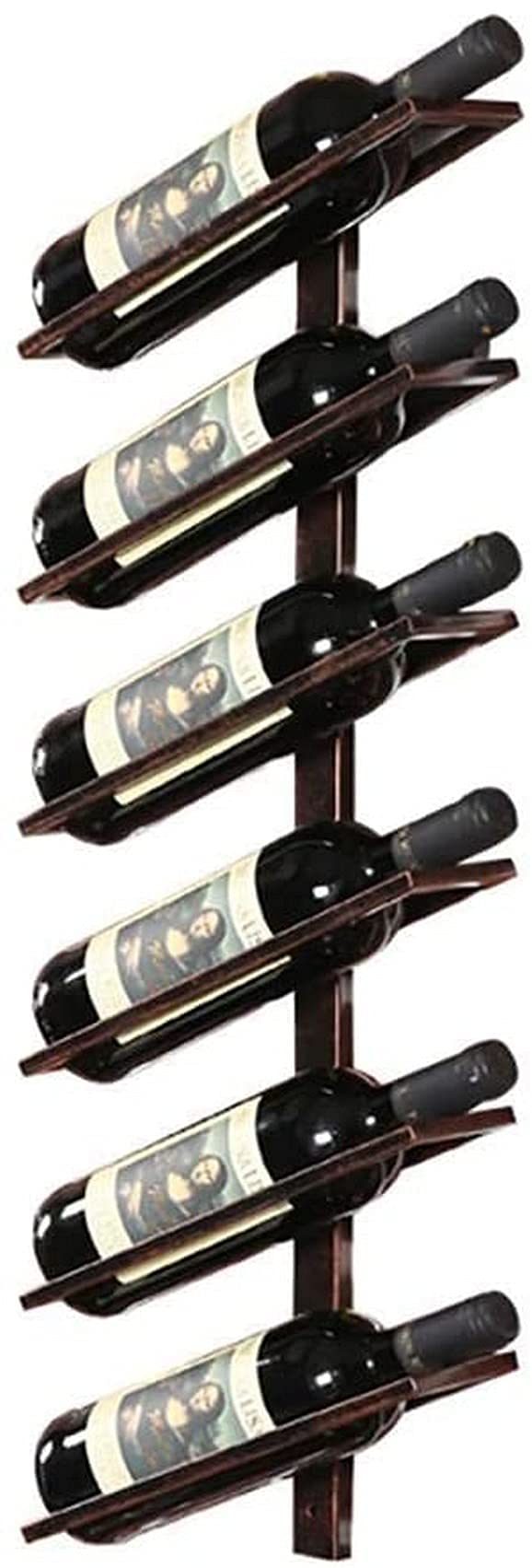 Wall Mounted Vertical Wine Bottle Rack - Iron Bar Decorative Storage for Multiple Bottles of Wine, Beer, Whiskey & Brandy - Space Saving Kitchen & Bar Display (Color: Black, Size: 75x25x9cm) - Perfect for Home Bars, Restaurants & Wine Cellars