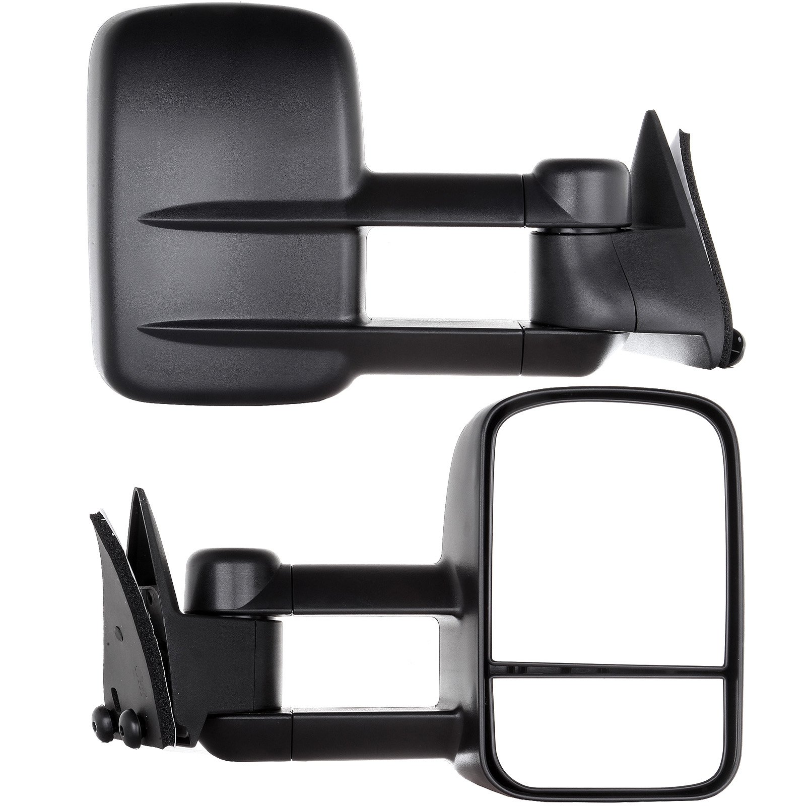 ROADFAR Manual Towing Mirrors for 1988-2001 Chevy C3500 & 1992-1999 GMC Suburban - Left & Right Side Non-Heated Tow Mirrors Without Turn Signal | Perfect for Towing Trailers, Boats & Campers