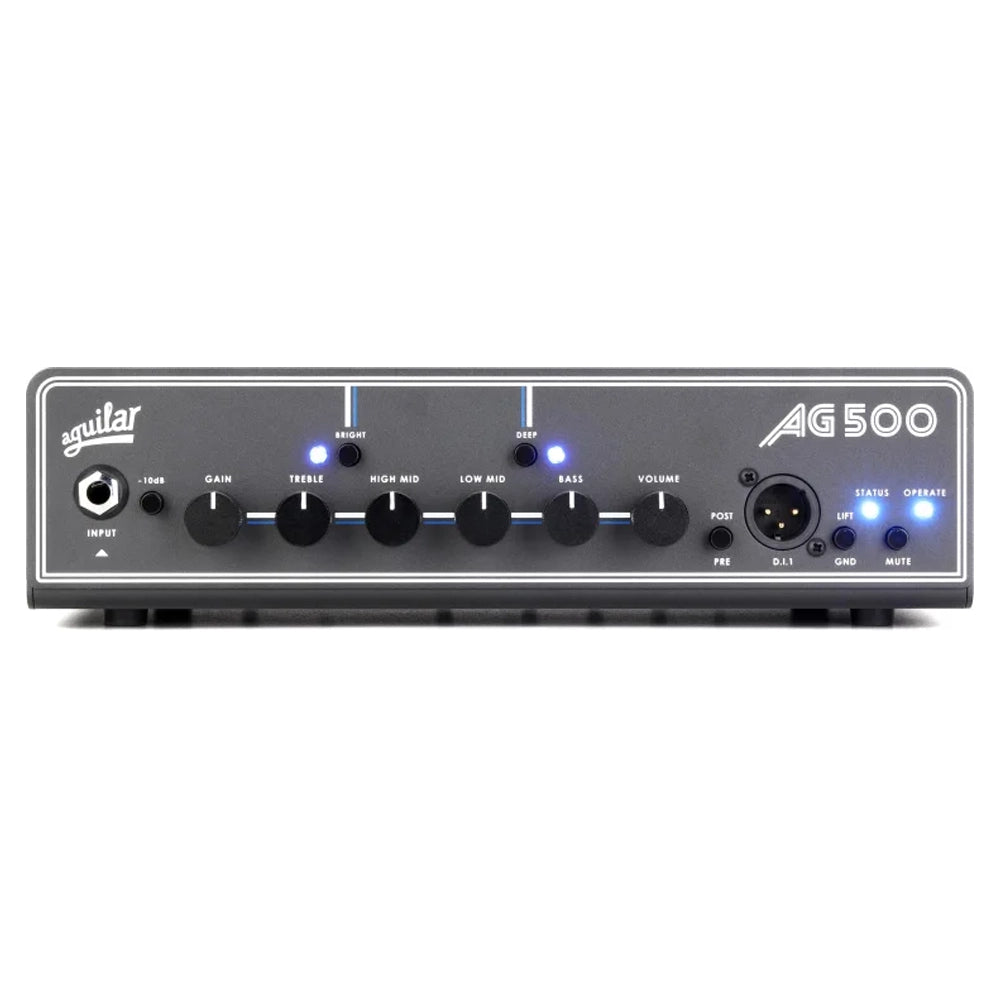 Aguilar AG500V2 Gen 2 500W Bass Amp Head - Professional Bass Guitar Amplifier for Live Performances & Studio Recording