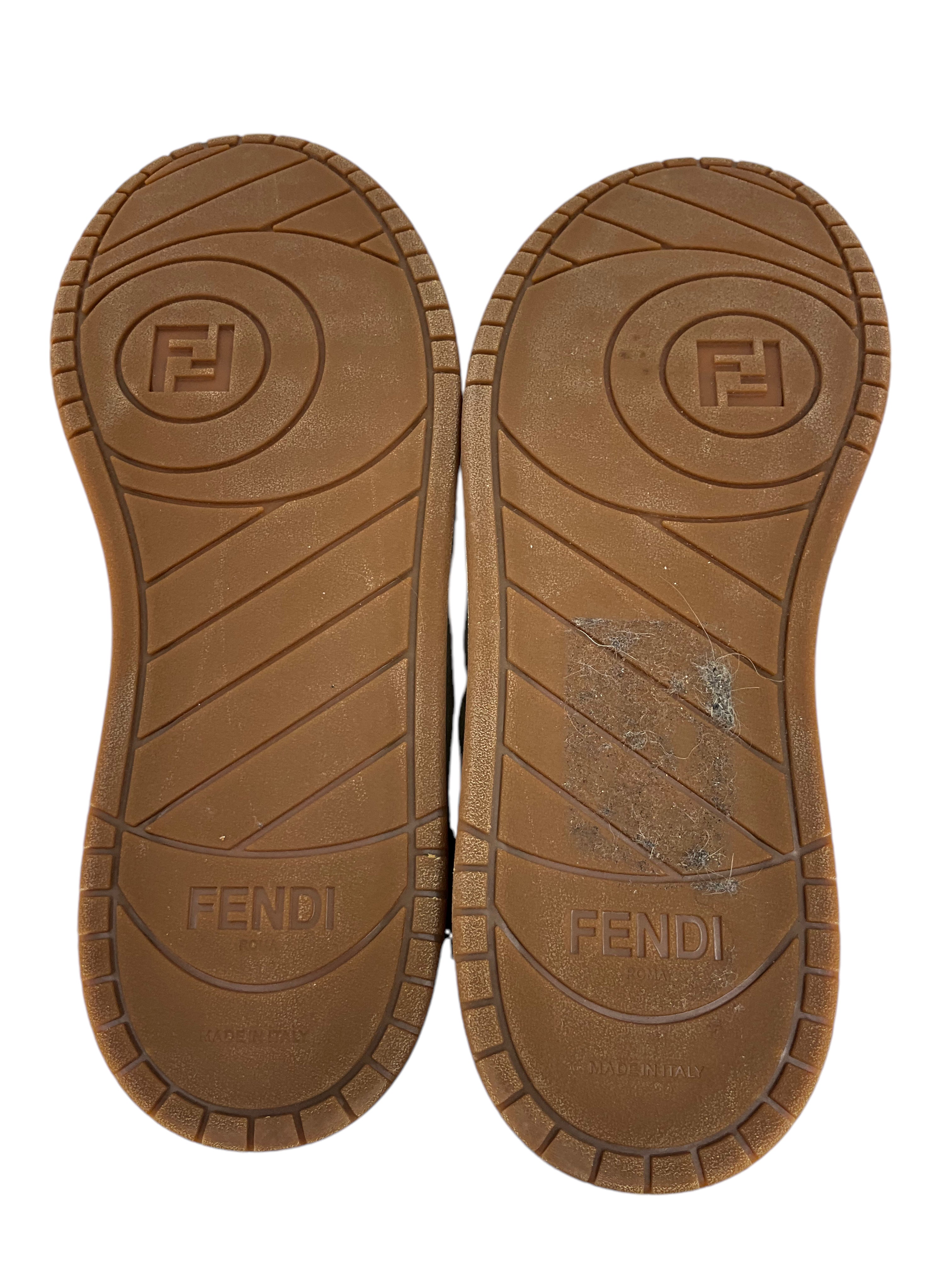 FENDI Women's Leather & Terry Cloth Match Sneakers - Size 7 US | Luxury Designer Fashion Shoes for Casual Wear & Street Style Outfits
