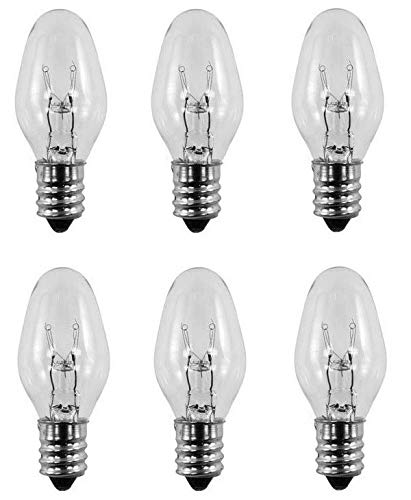 HASMX 6 Pack 15W 120V Candelabra Base Light Bulbs for Scentsy Plug-in Wax Warmer Diffuser - Replacement Bulbs for Nightlight, Home Fragrance, and Aroma Therapy (E12 Screw-in, 15 Watt) - Perfect for Bedroom, Bathroom, Living Room, and Office Decor