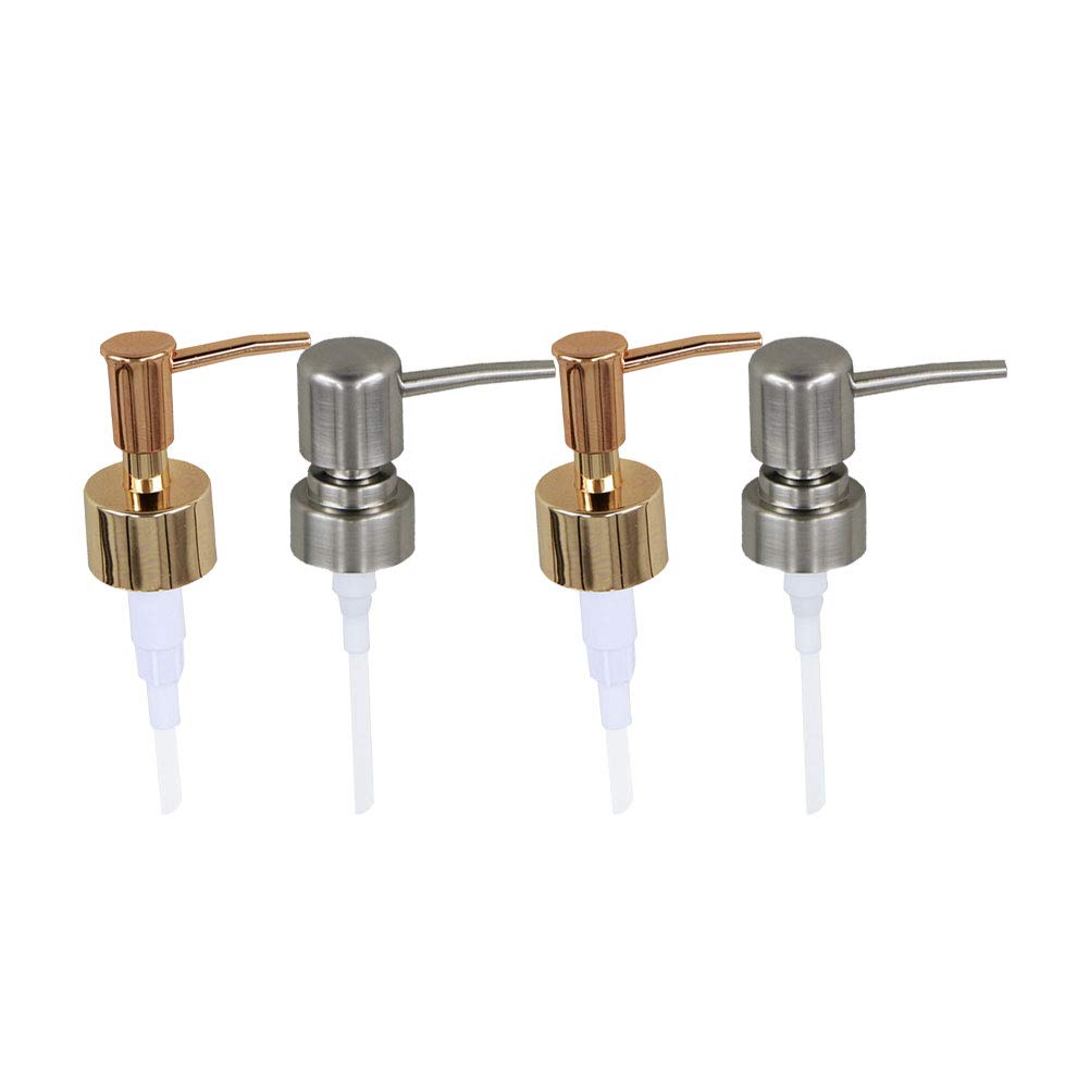 Hemoton 4-Pack Press Pump Head Replacement - Durable Dispenser Nozzle for Bottles | Ideal for Lotion, Soap & Cosmetic Containers