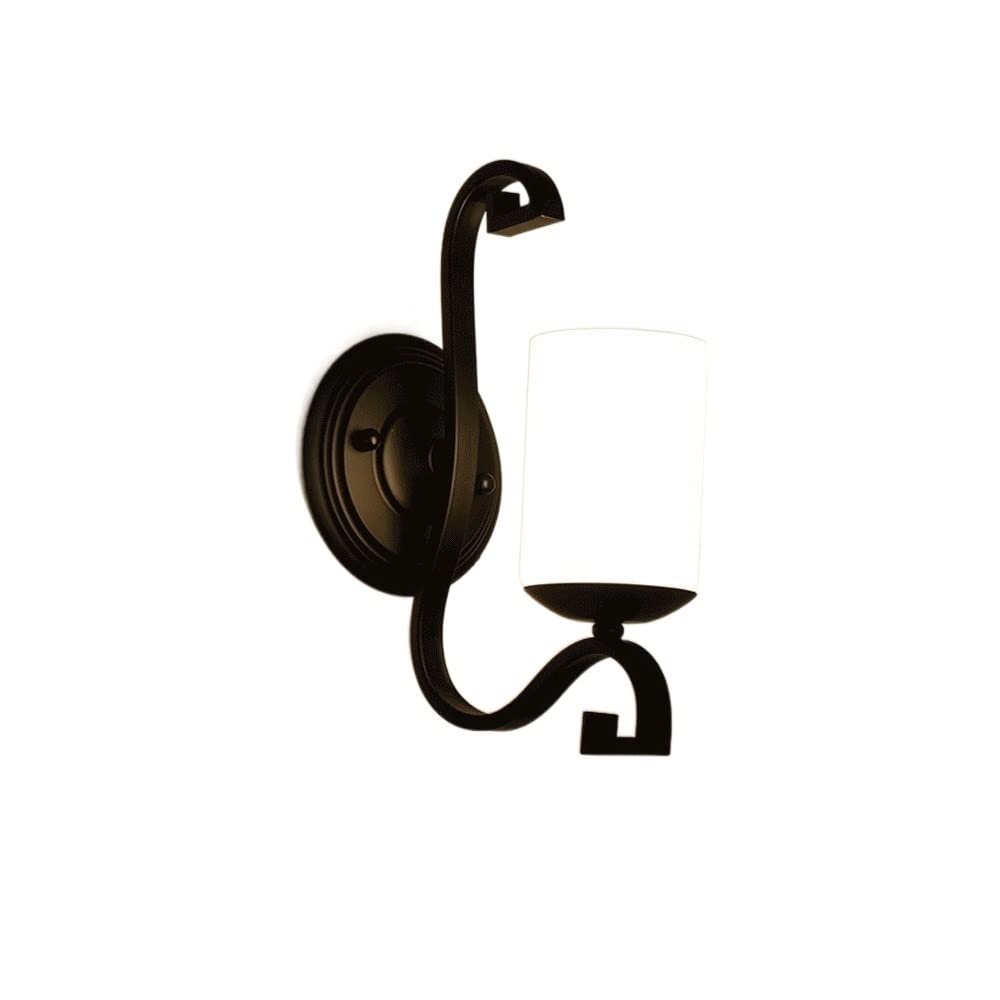 Vintage Wrought Iron Wall Sconce Light - Single Head Industrial Wall Lamp for Bedroom, Living Room, Staircase & Corridor | Nordic Style Reading Light for Cozy Atmosphere, Mirror Front & Bar Lighting