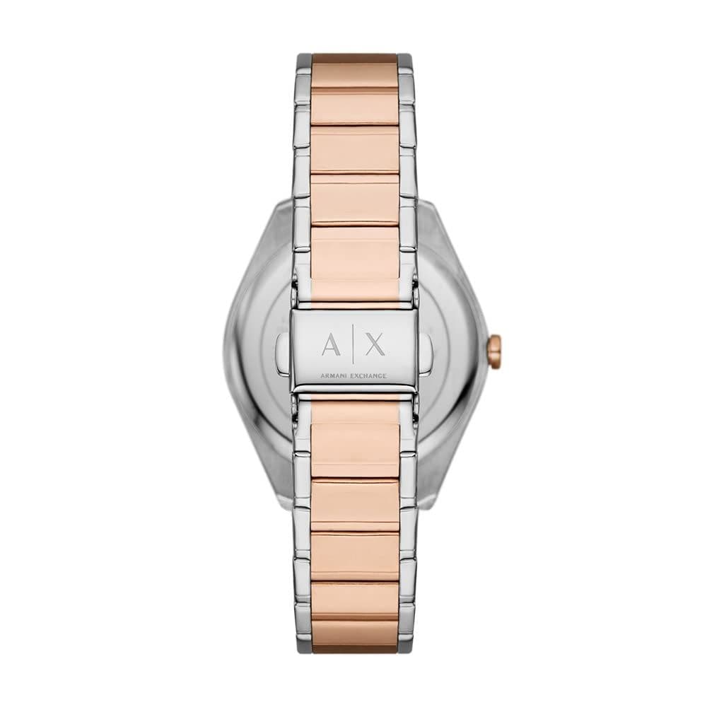 ARMANI EXCHANGE AX5655 Women's Two-Tone Stainless Steel Watch - Multifunctional Chronograph, Water Resistant, Fashion Accessory for Work & Evening Events
